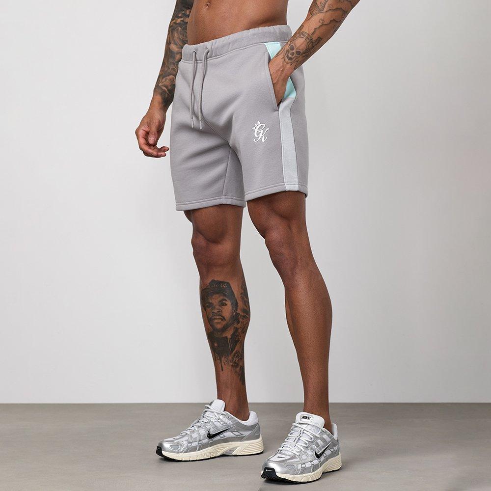 Grey/Grey/Seafm - Gym King - Gym King Contrast Panel Short - Urban Grey/Light Grey/Mint - 5