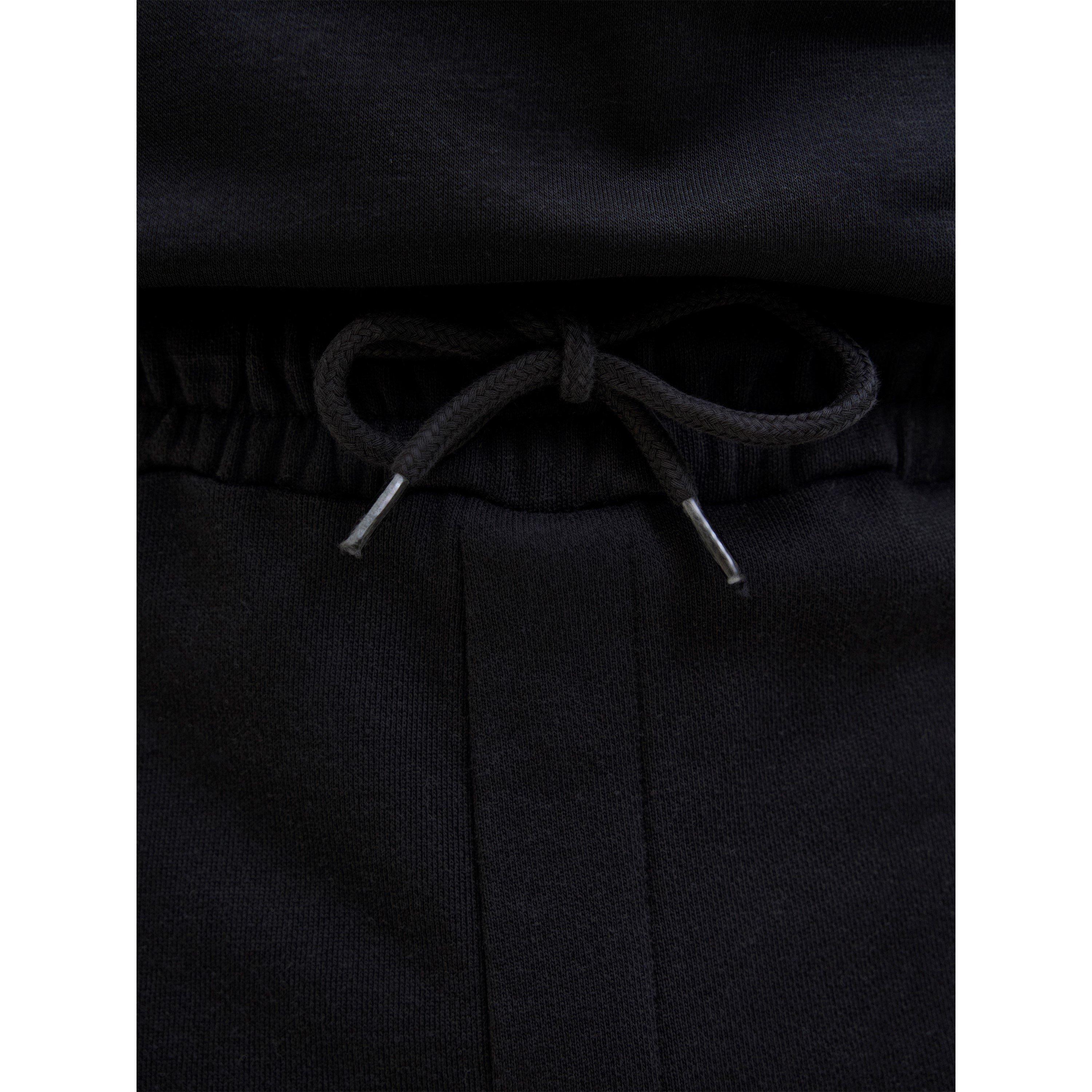 Black - Jack and Jones - Beau Fleece Jogger Shorts - 2