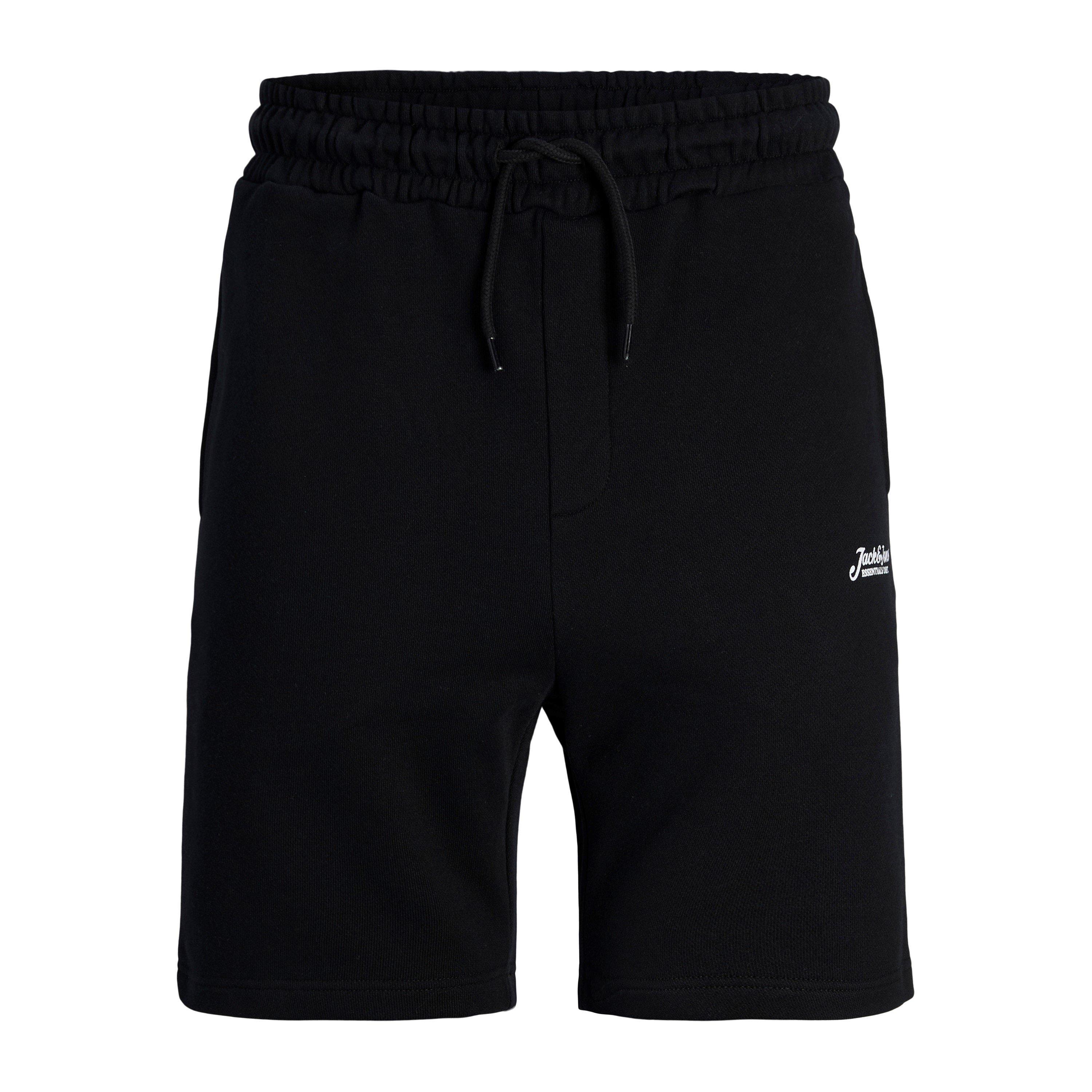 Black - Jack and Jones - Beau Fleece Jogger Shorts - 7