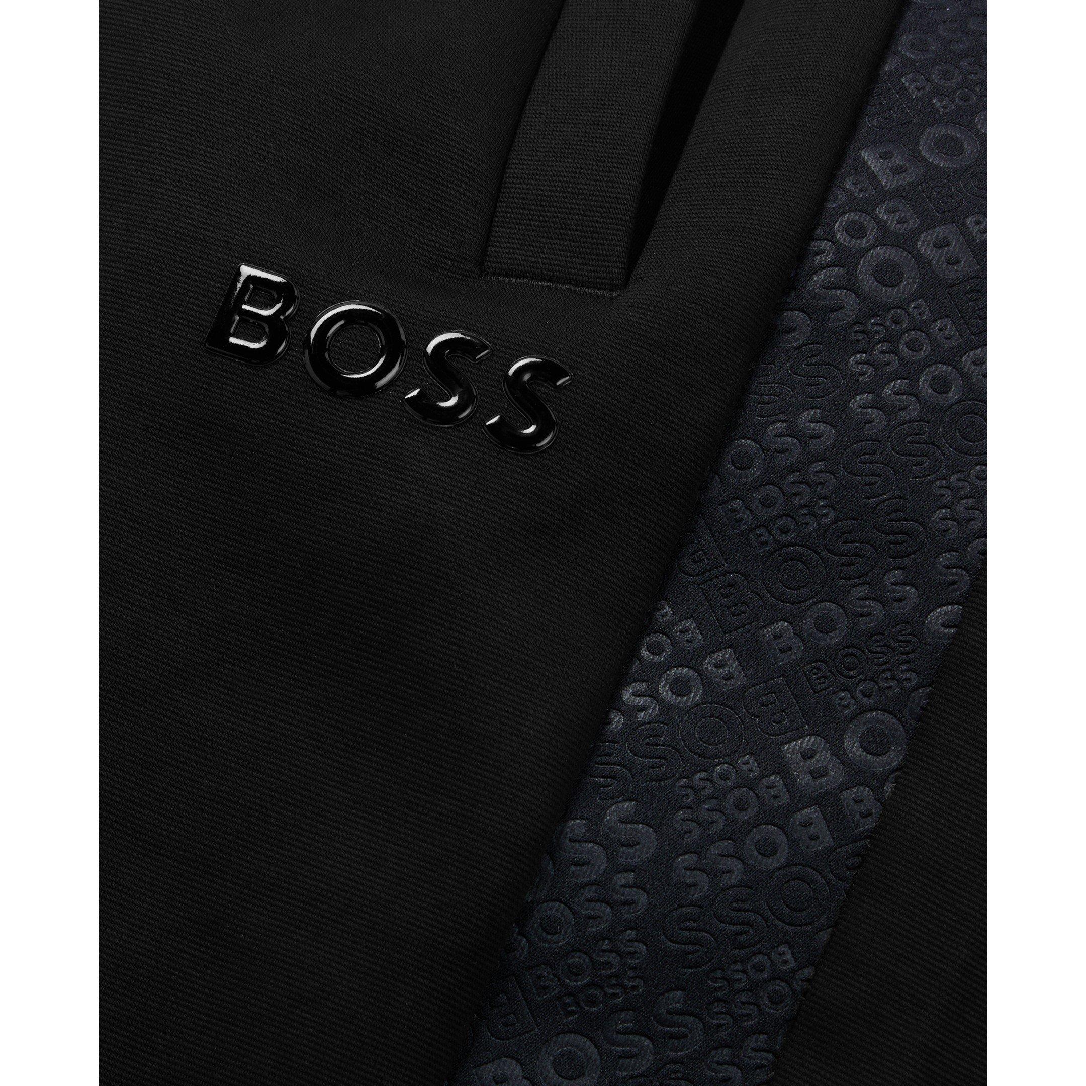 Black - Boss - Men's Headlo Mirror Fleece Jogger Shorts - 7