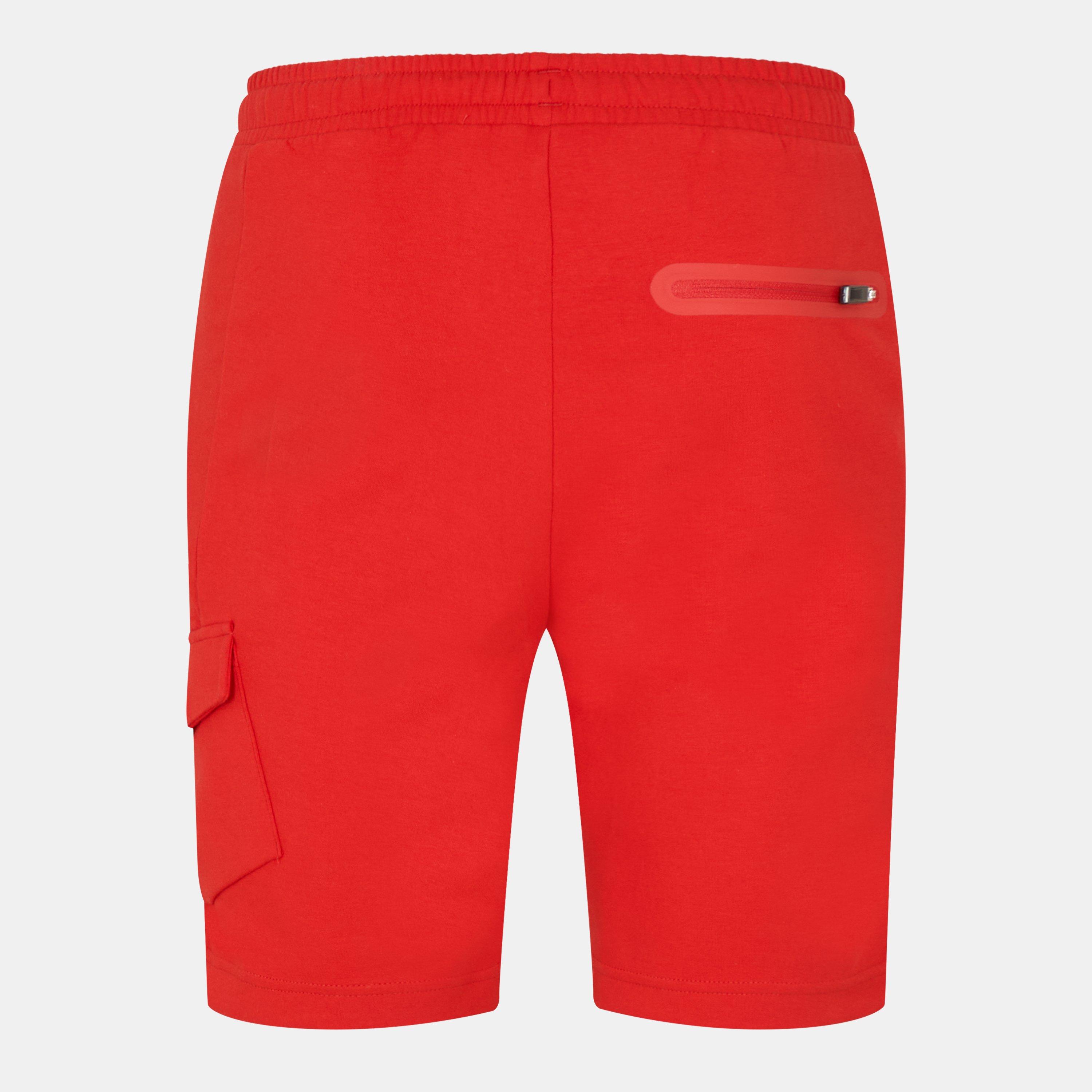 Medium Red - Boss - Men's Hariq Fleece Jogger Shorts - 2