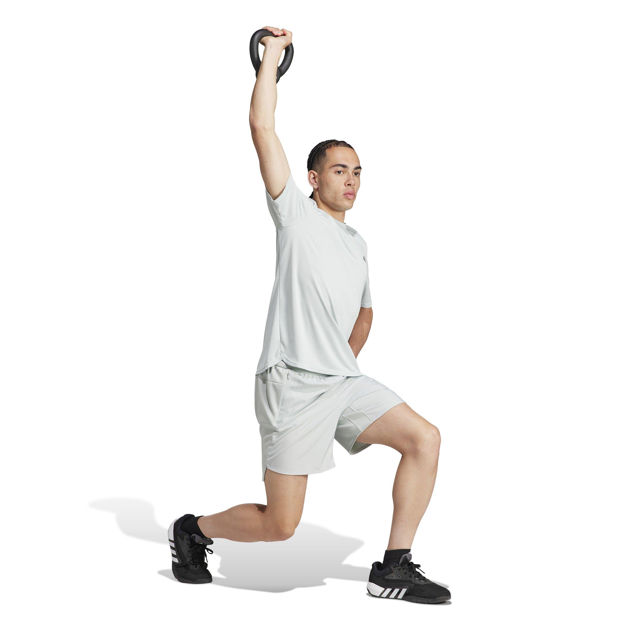 Grijs - adidas - Performance Gym Shorts - 4