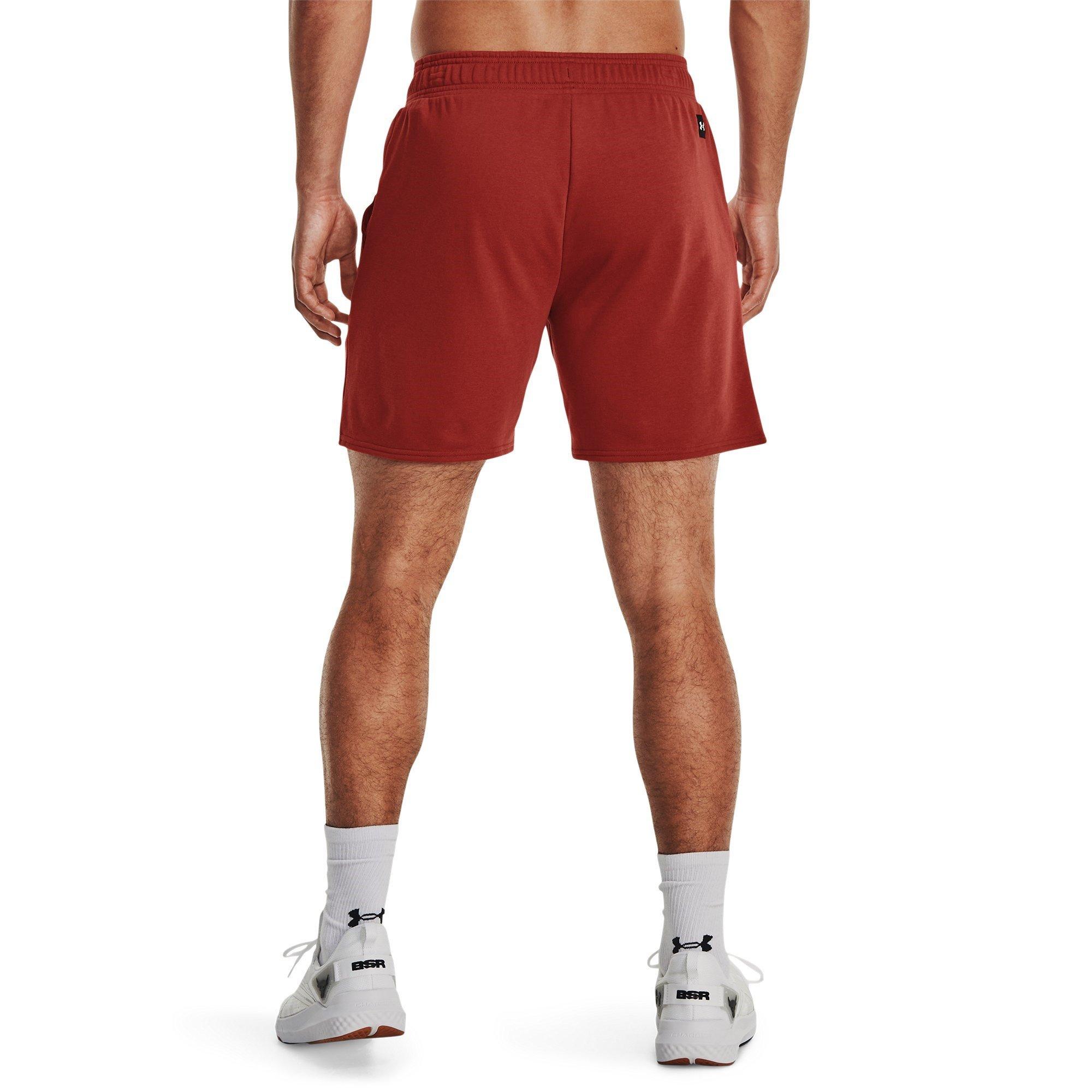 Red - Under Armour - Rock Terry Performance Gym Shorts - 4