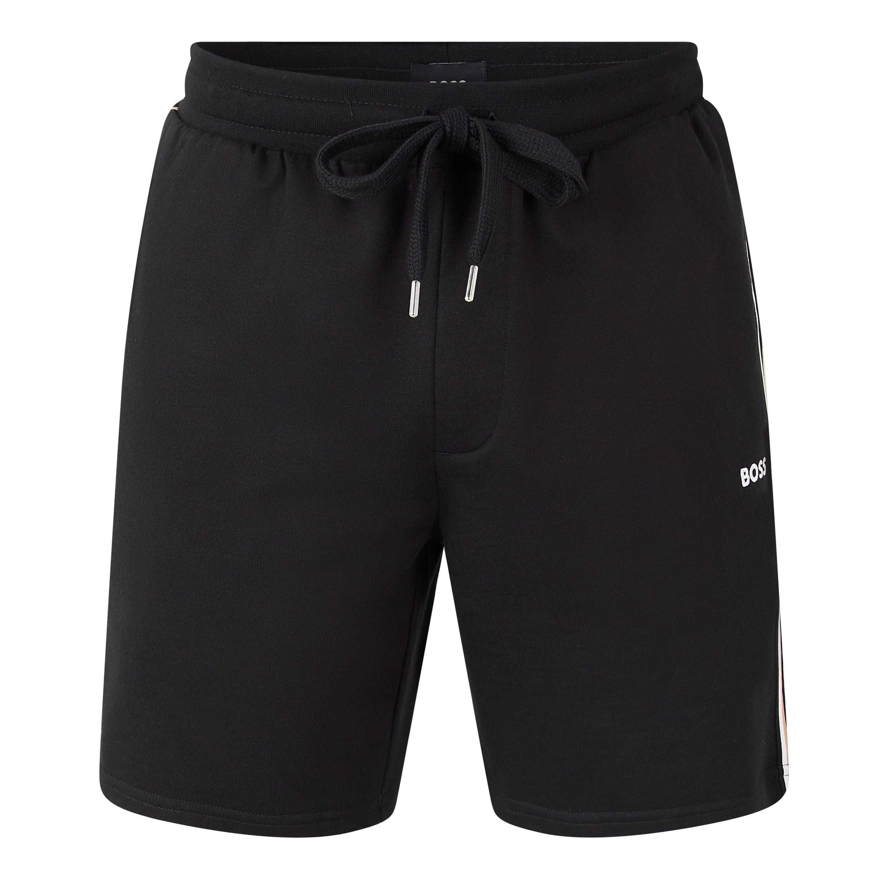 Black 001 - Boss - Men's Fleece Jogger Shorts - 1