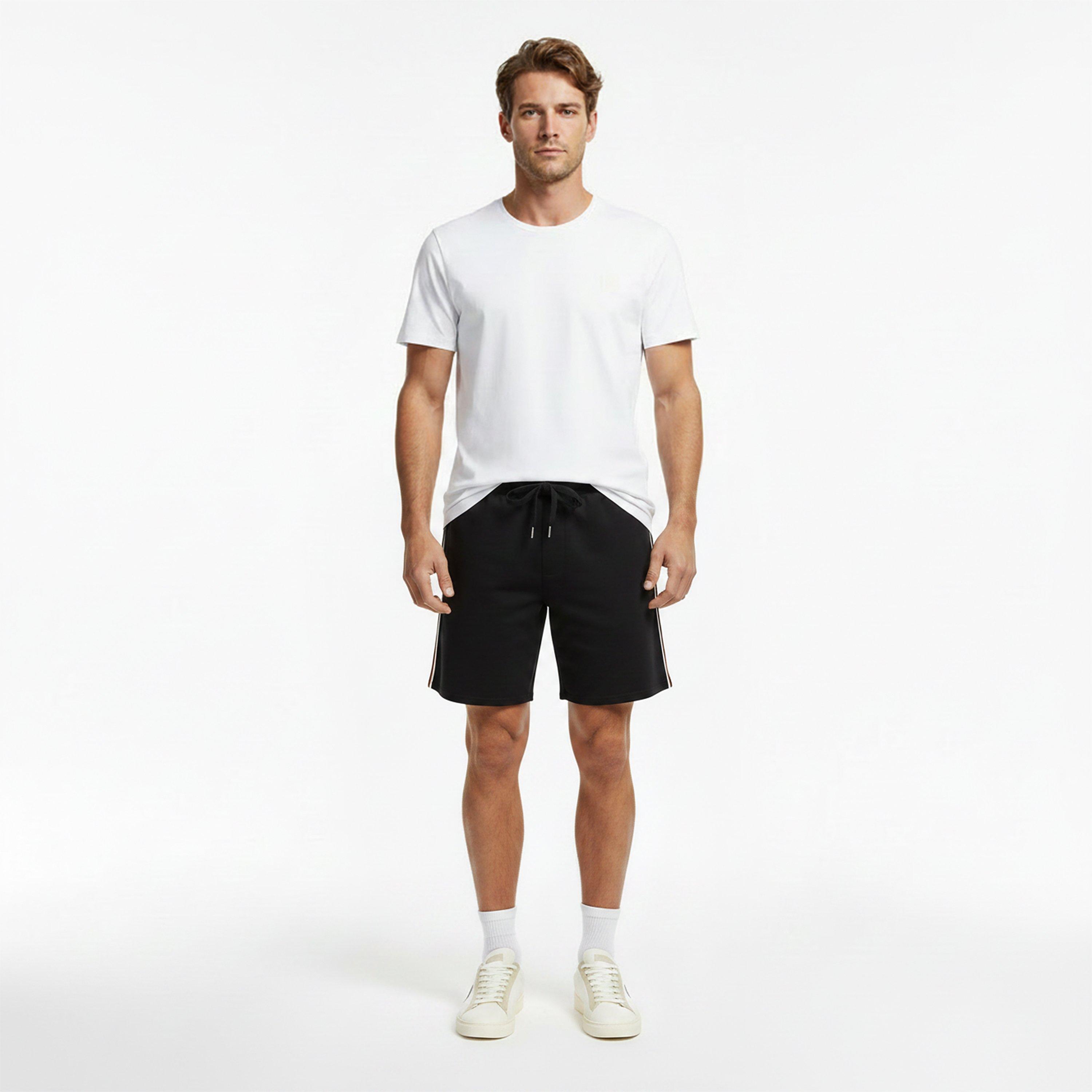 Black 001 - Boss - Men's Fleece Jogger Shorts - 5