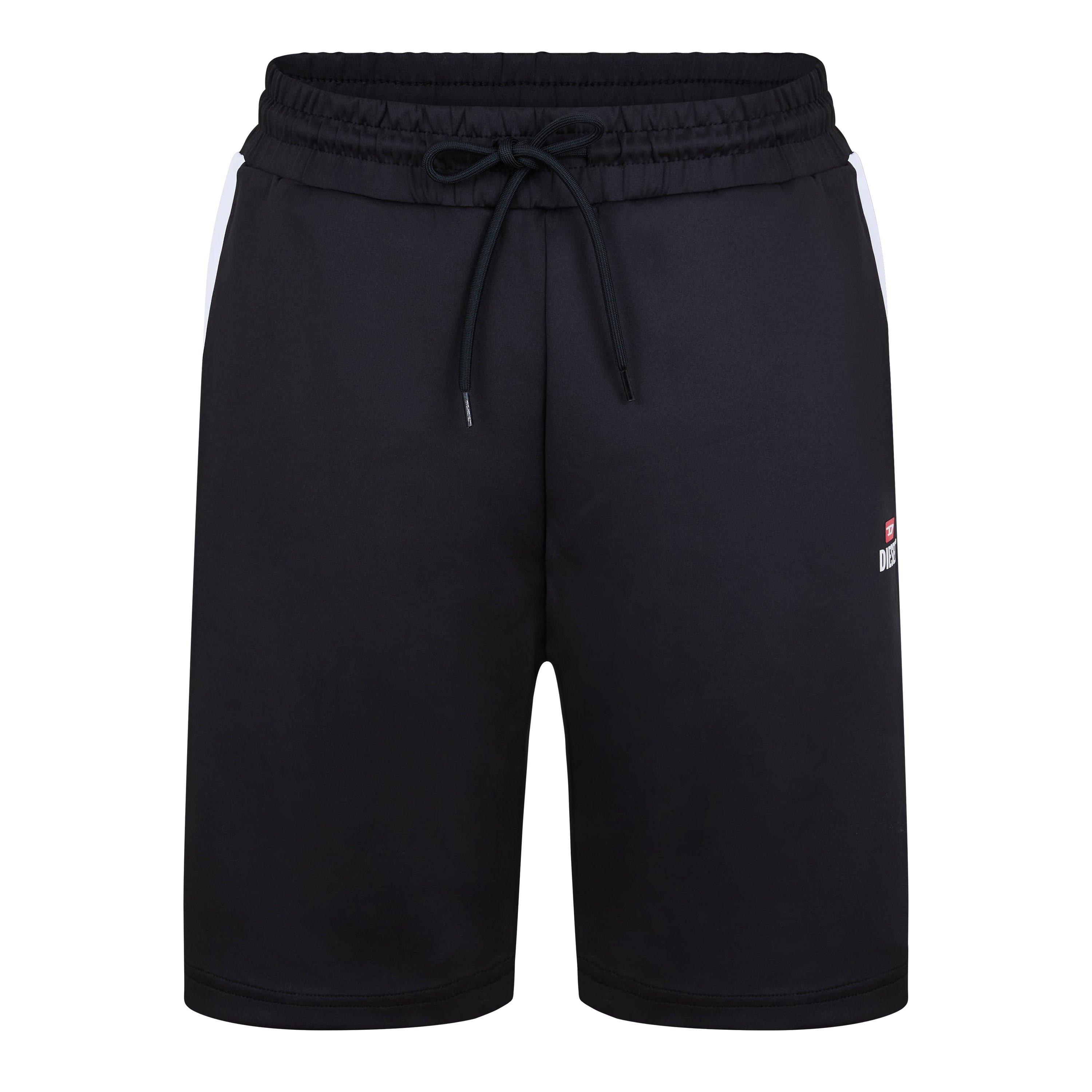 Black - Diesel - Men's Fleece Jogger Shorts - 1