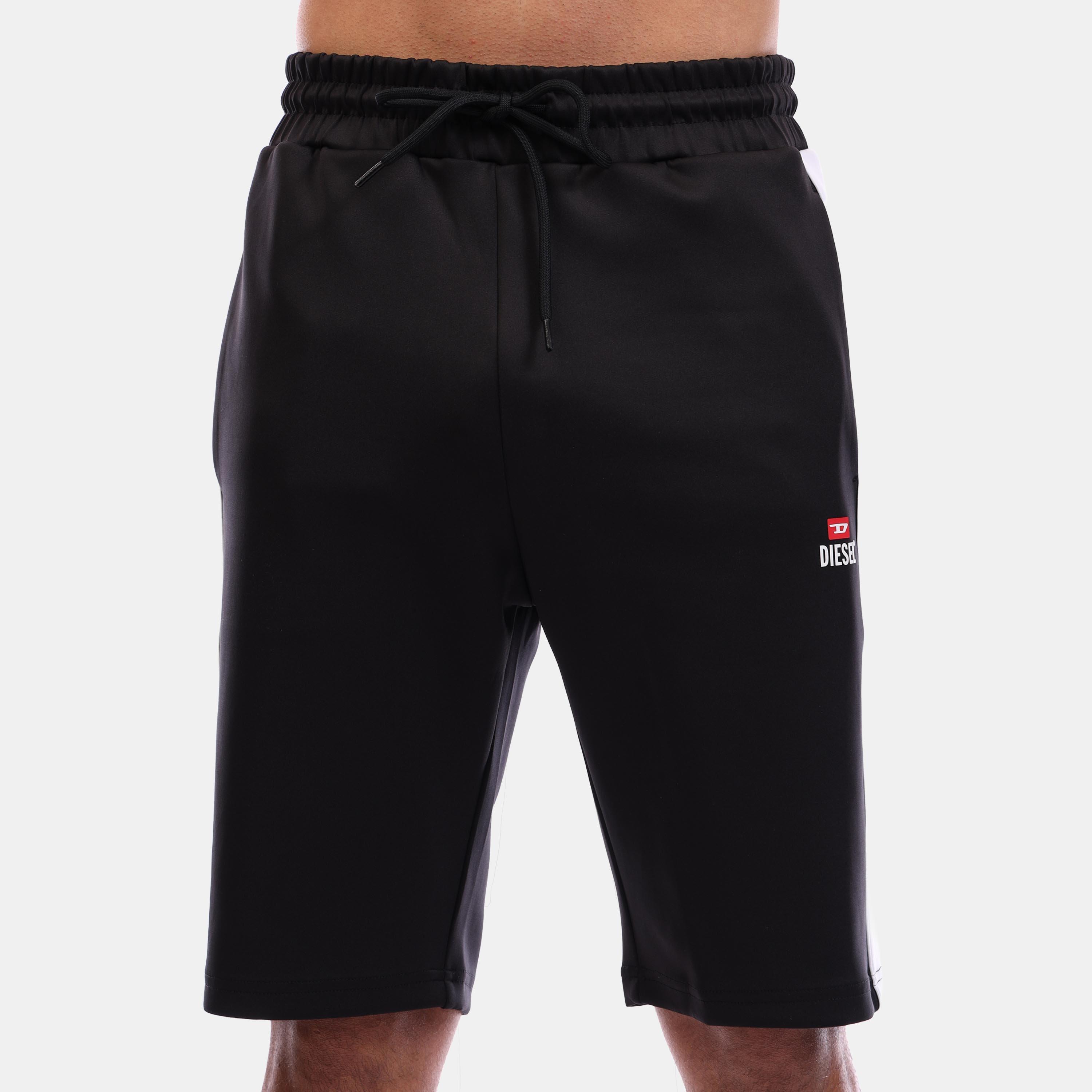 Black - Diesel - Men's Fleece Jogger Shorts - 3