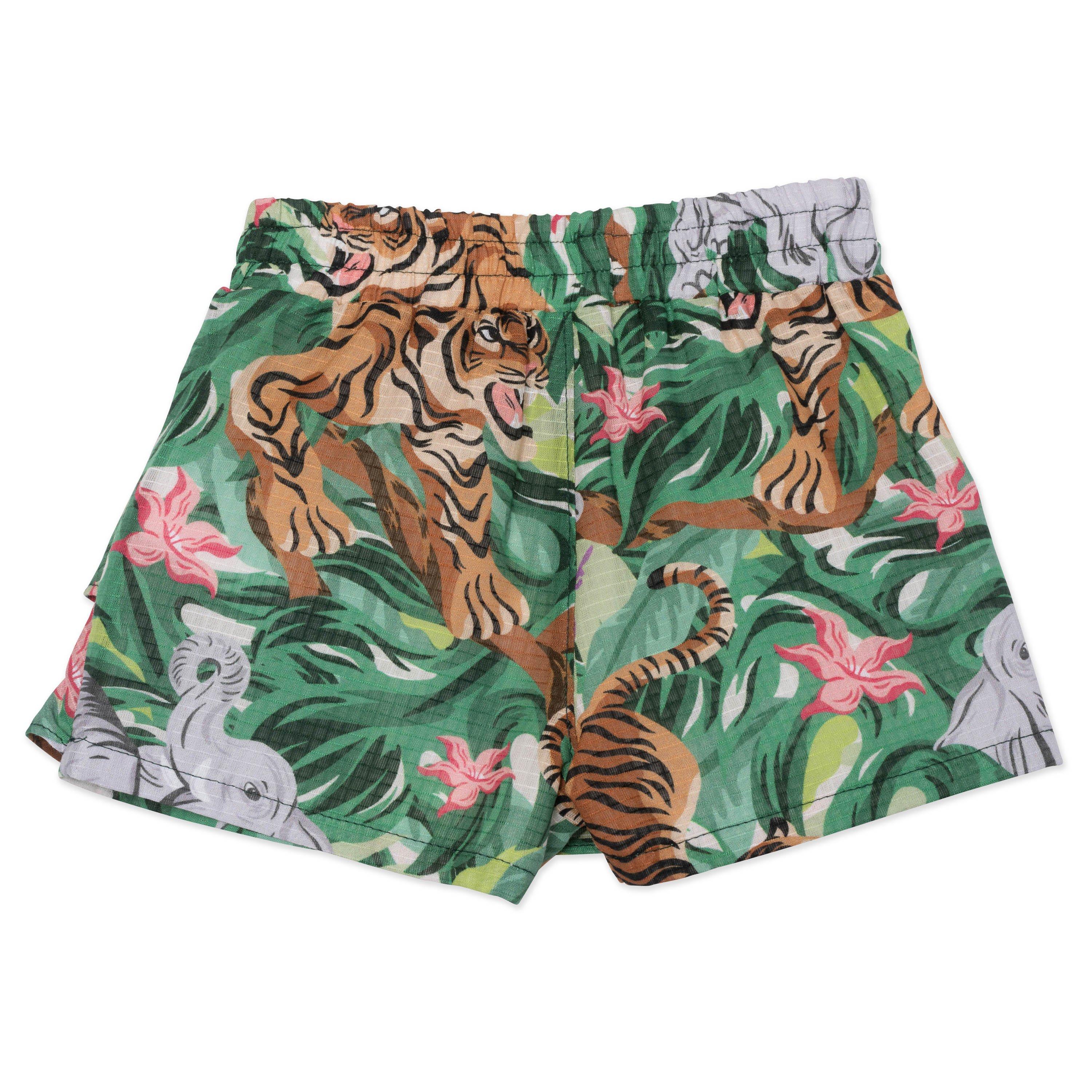 Forest Green - Kenzo - Kids' Fleece Jogger Shorts - 2