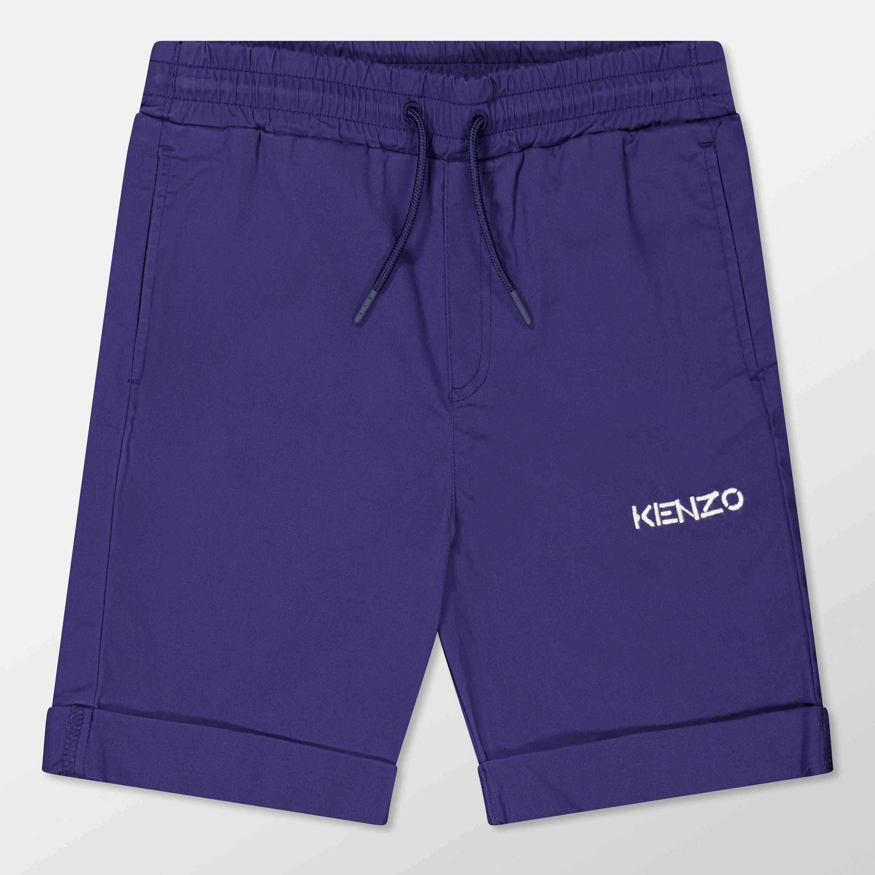 Navy - Kenzo - Kids Jersey Shorts - 1