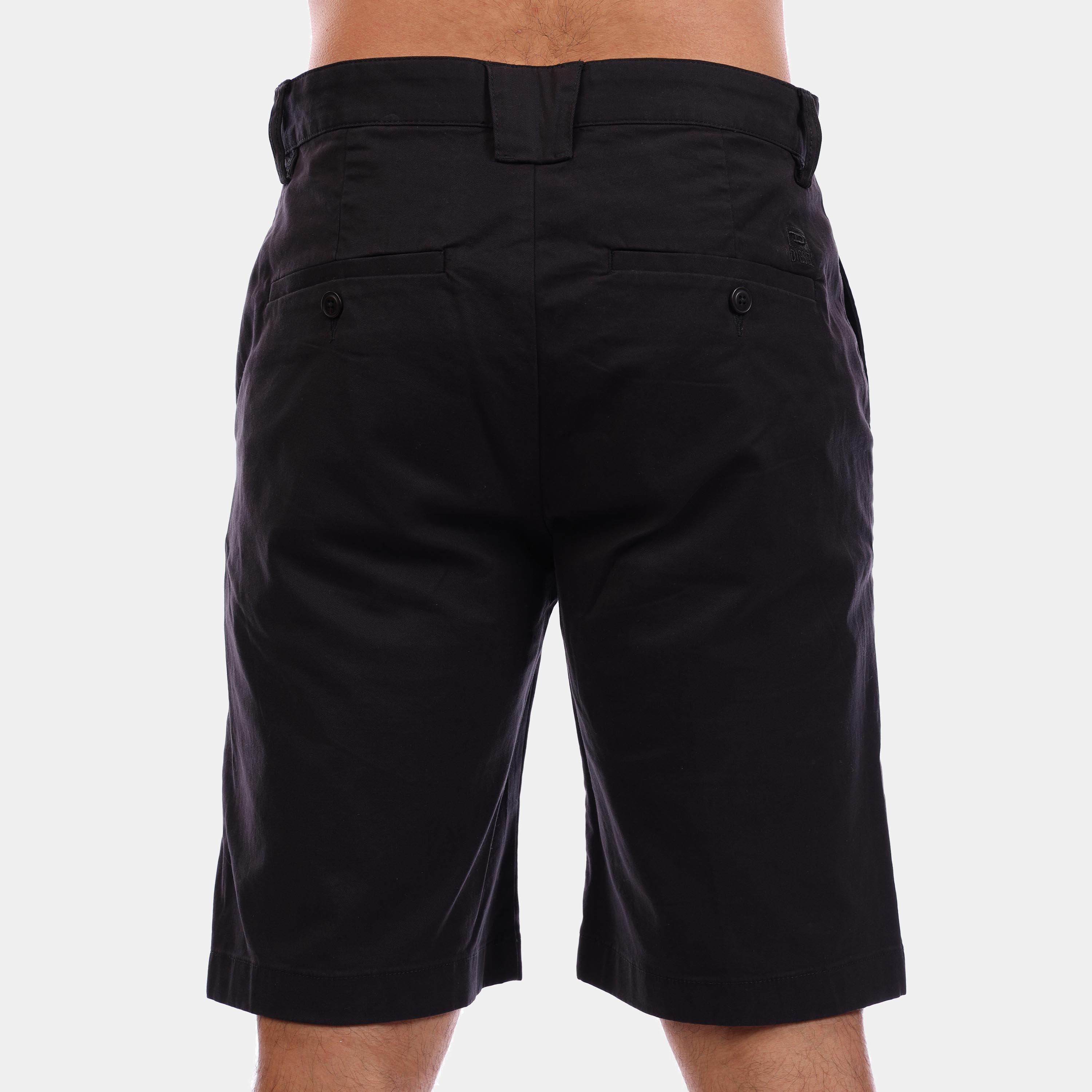 Black - Diesel - Men's Fleece Jogger Shorts - 4