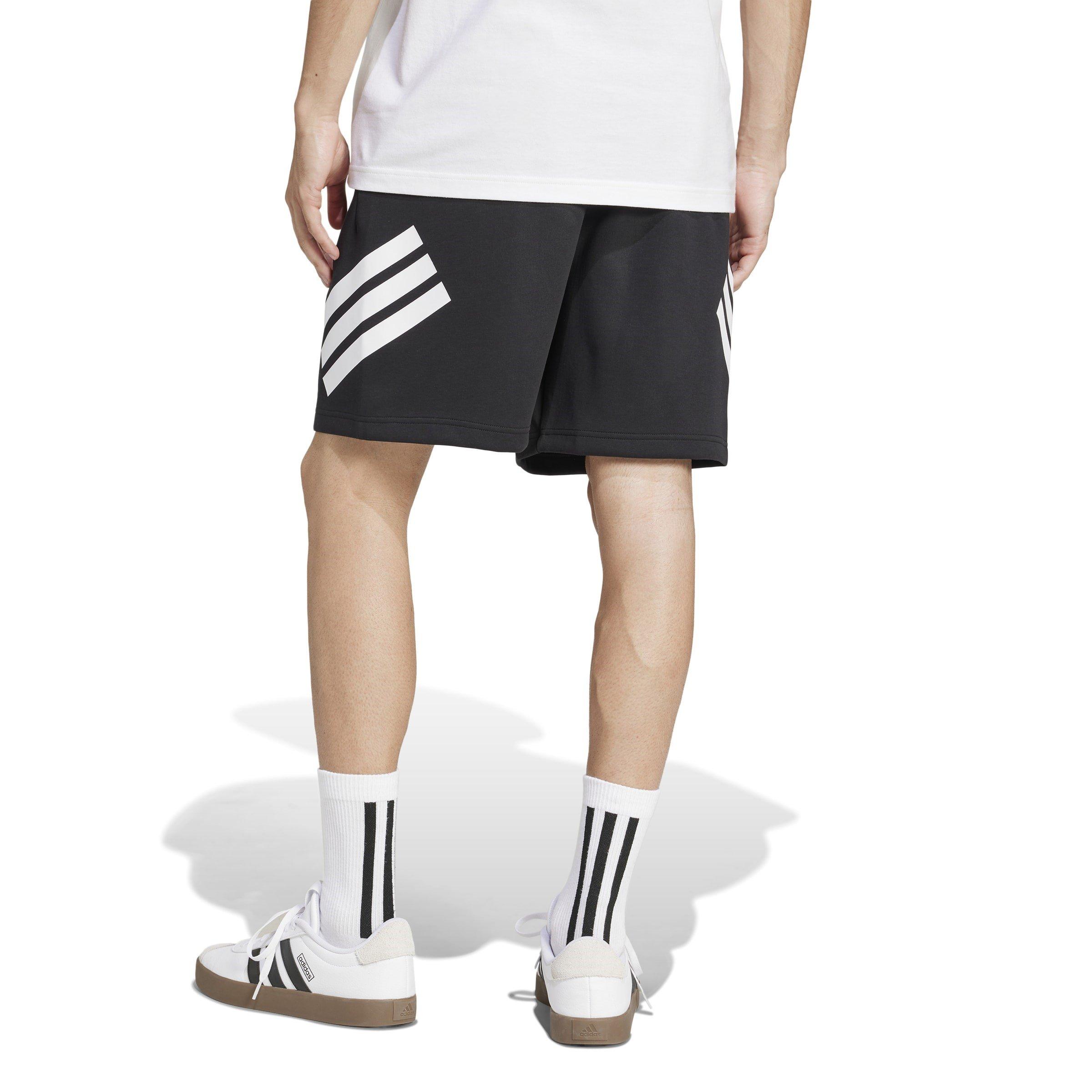 Black - adidas - Men's Future Icons Stripes Jogger Shorts - 3