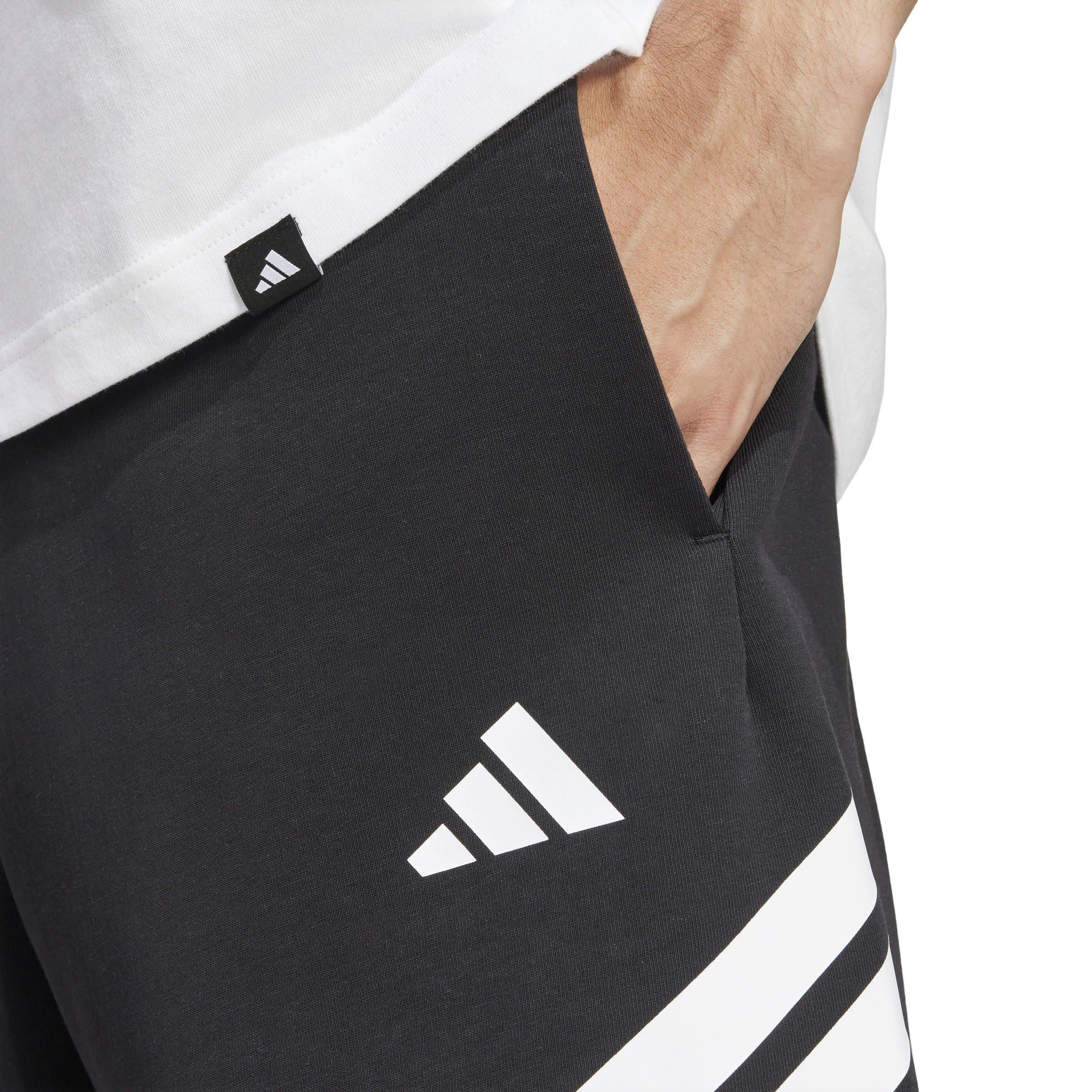 Black - adidas - Men's Future Icons Stripes Jogger Shorts - 5