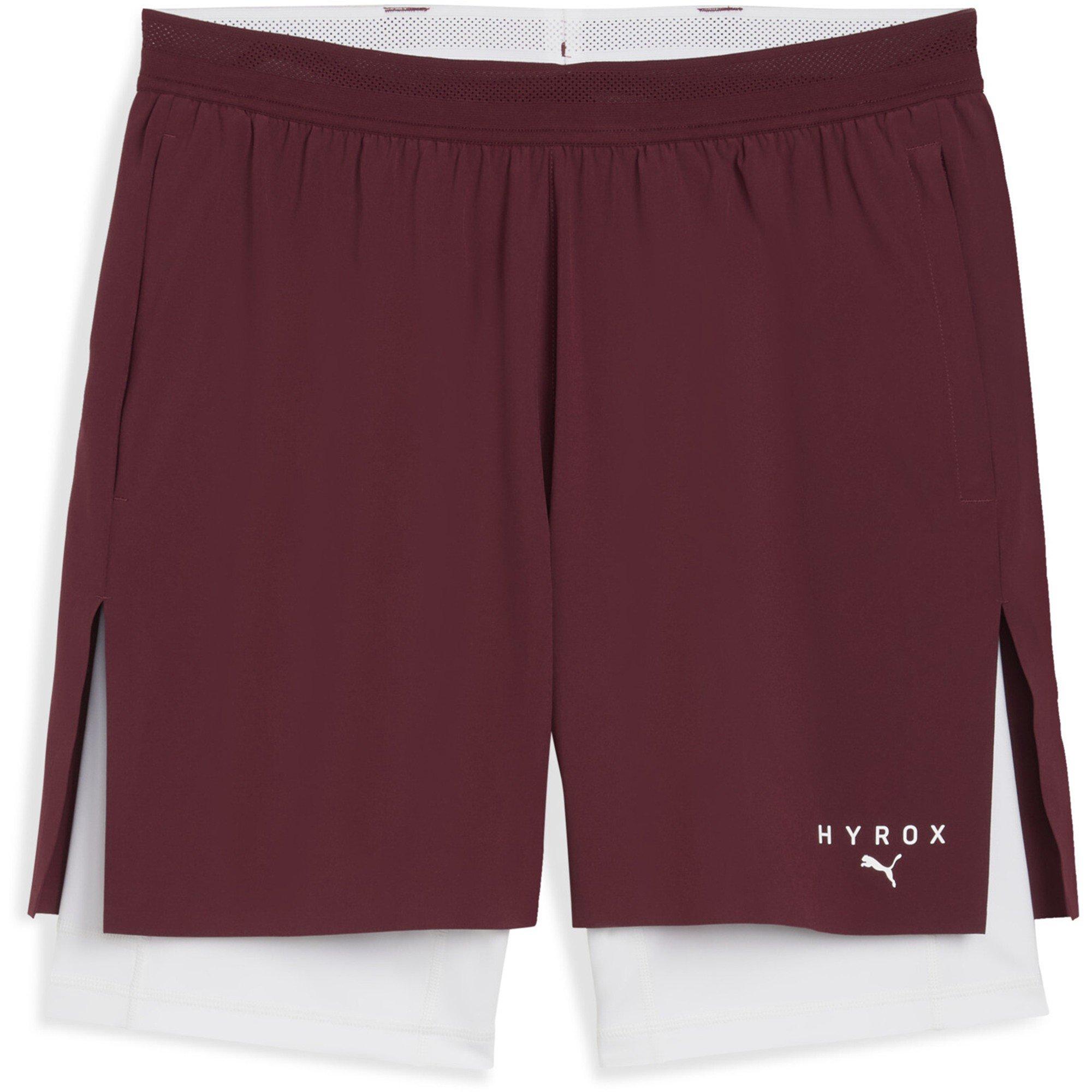 Ruby Shimmer - Puma - Men's Hyrox 2-in-1 Performance Gym Shorts - 1