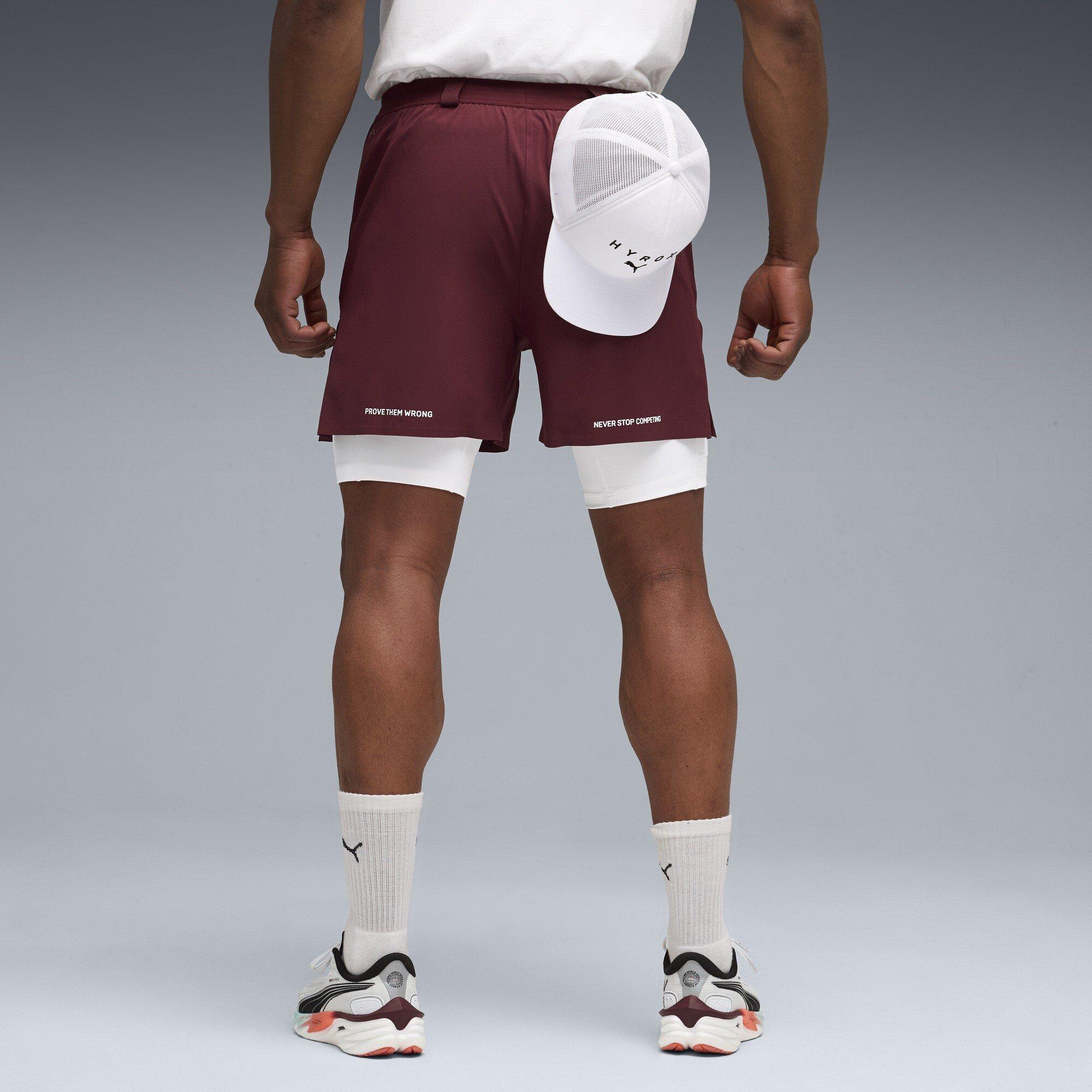 Ruby Shimmer - Puma - Men's Hyrox 2-in-1 Performance Gym Shorts - 4