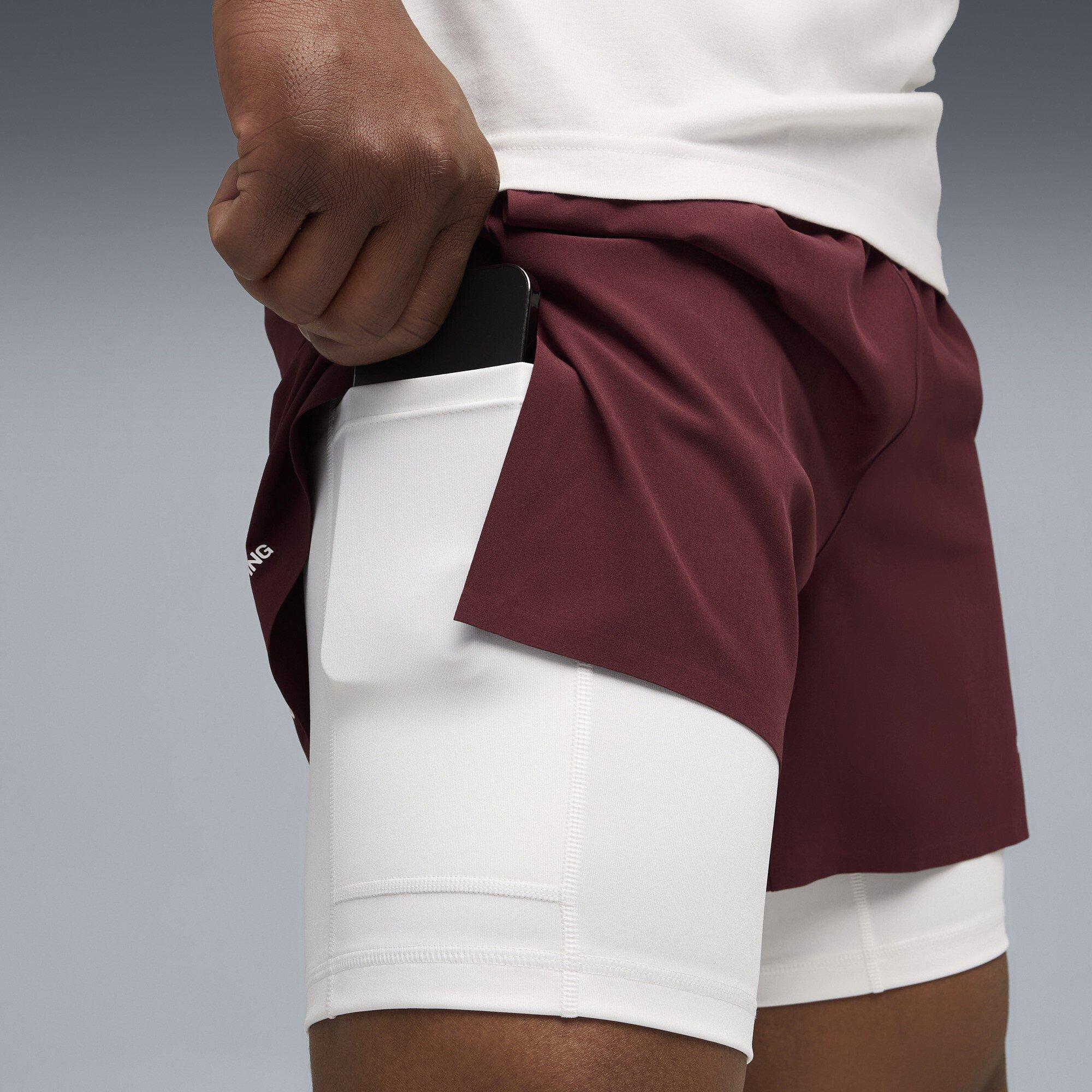 Ruby Shimmer - Puma - Men's Hyrox 2-in-1 Performance Gym Shorts - 5