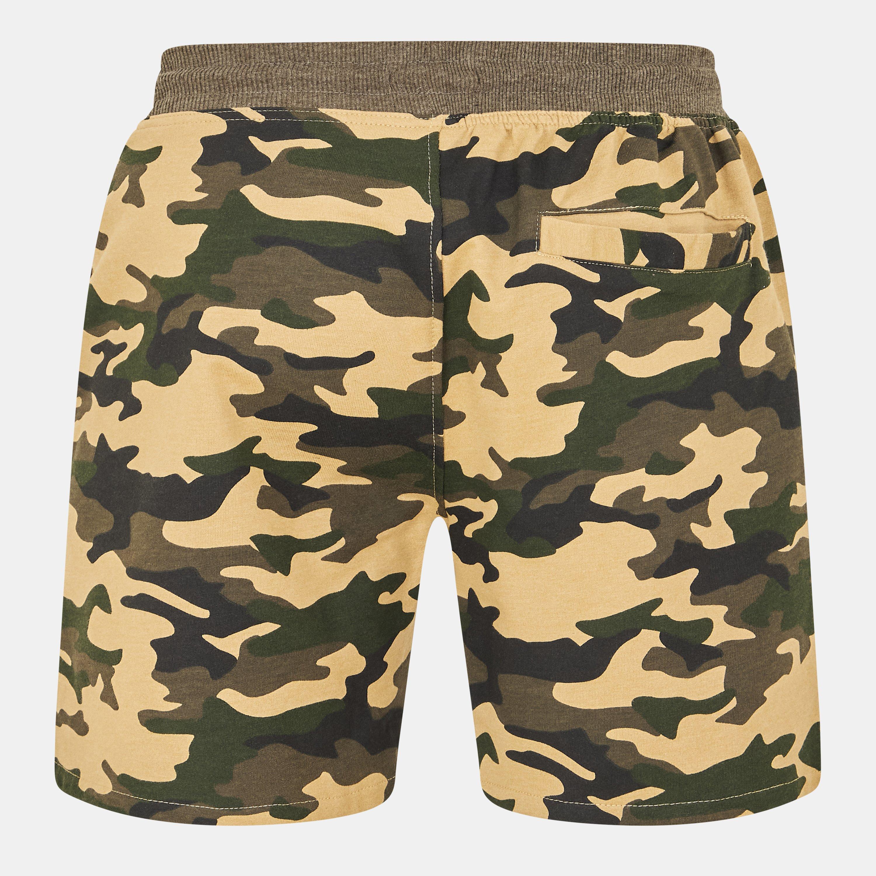 Khaki Camouflage - Brave Soul - Print Jersey Short - 2
