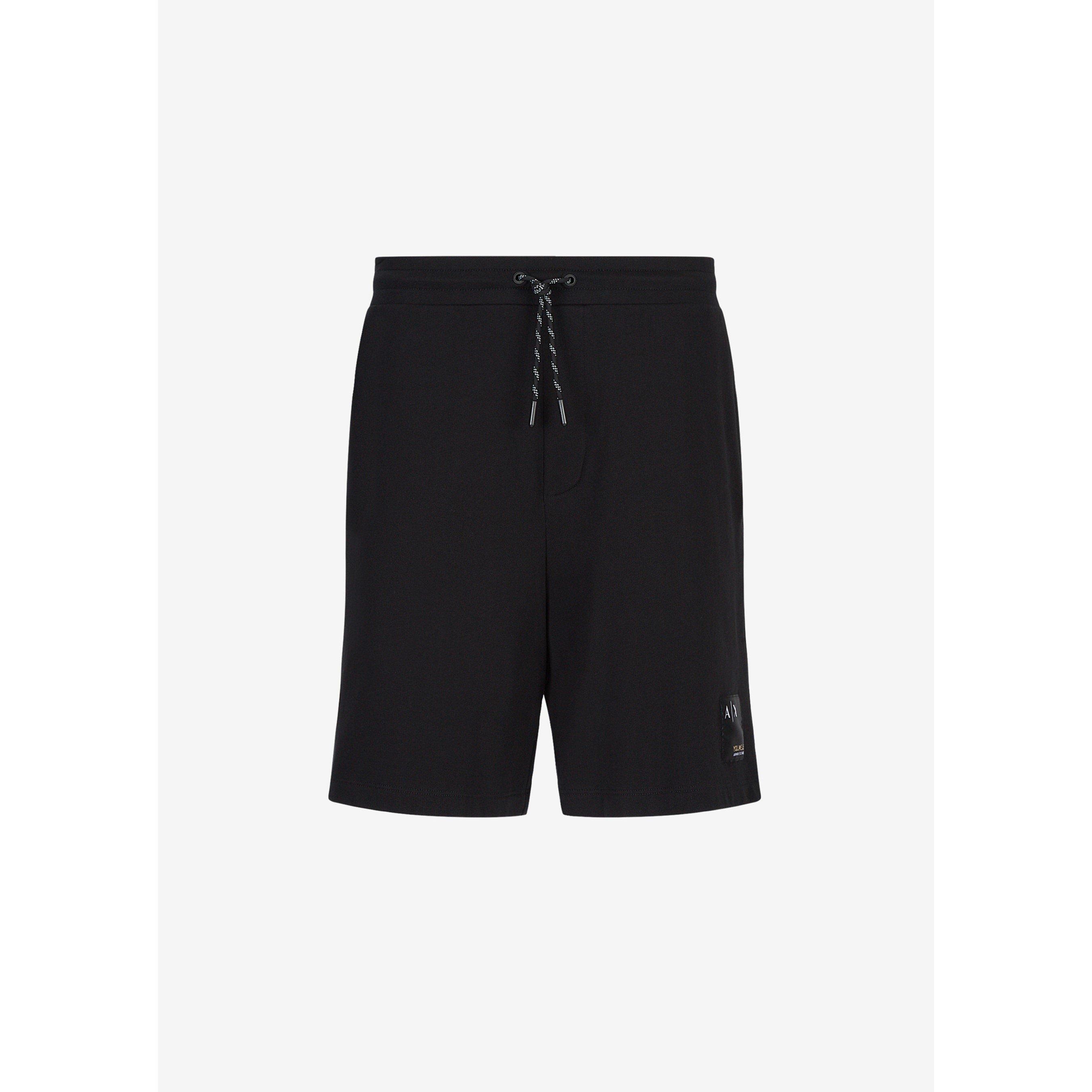 Black - Armani Exchange - Men's Fleece Shorts - 4