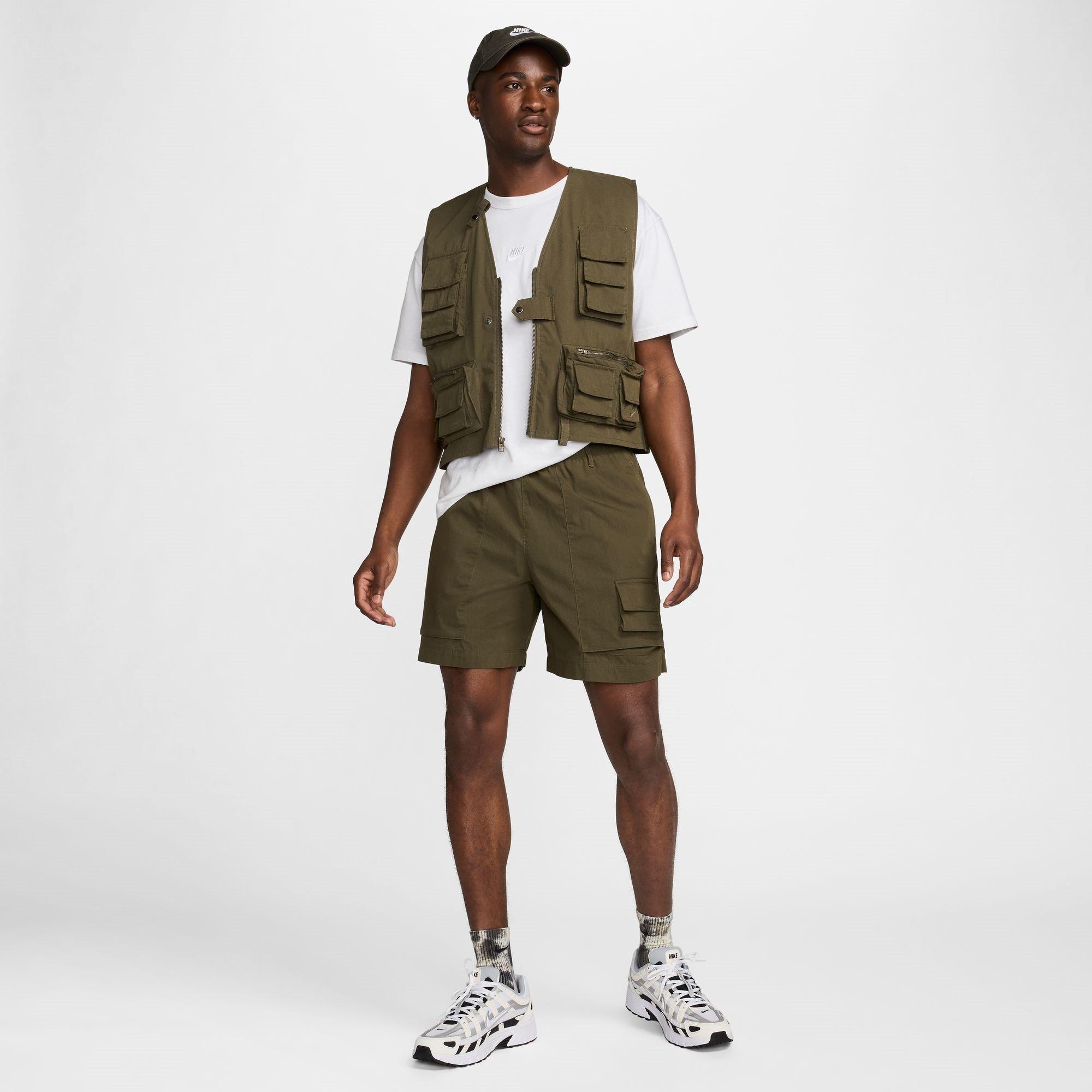 Cargo-Khaki - Nike - Mid Length Cargo Shorts Mens - 8
