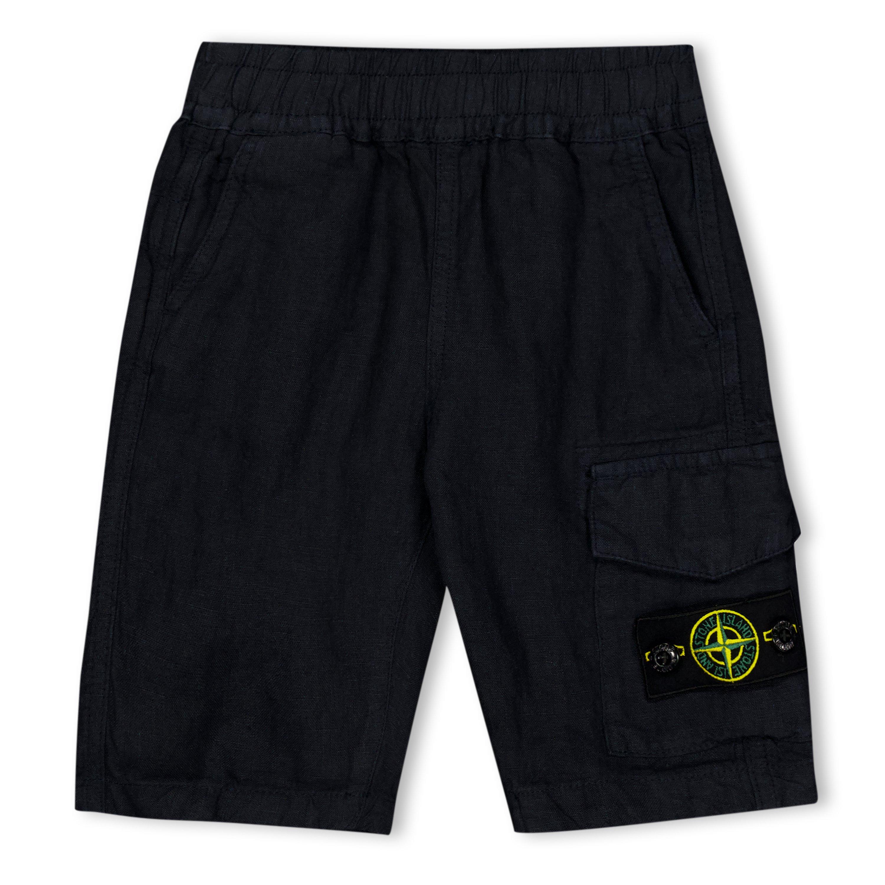 Navy V0020 - Stone Island - Stone Linen Shorts Jn62 - 1
