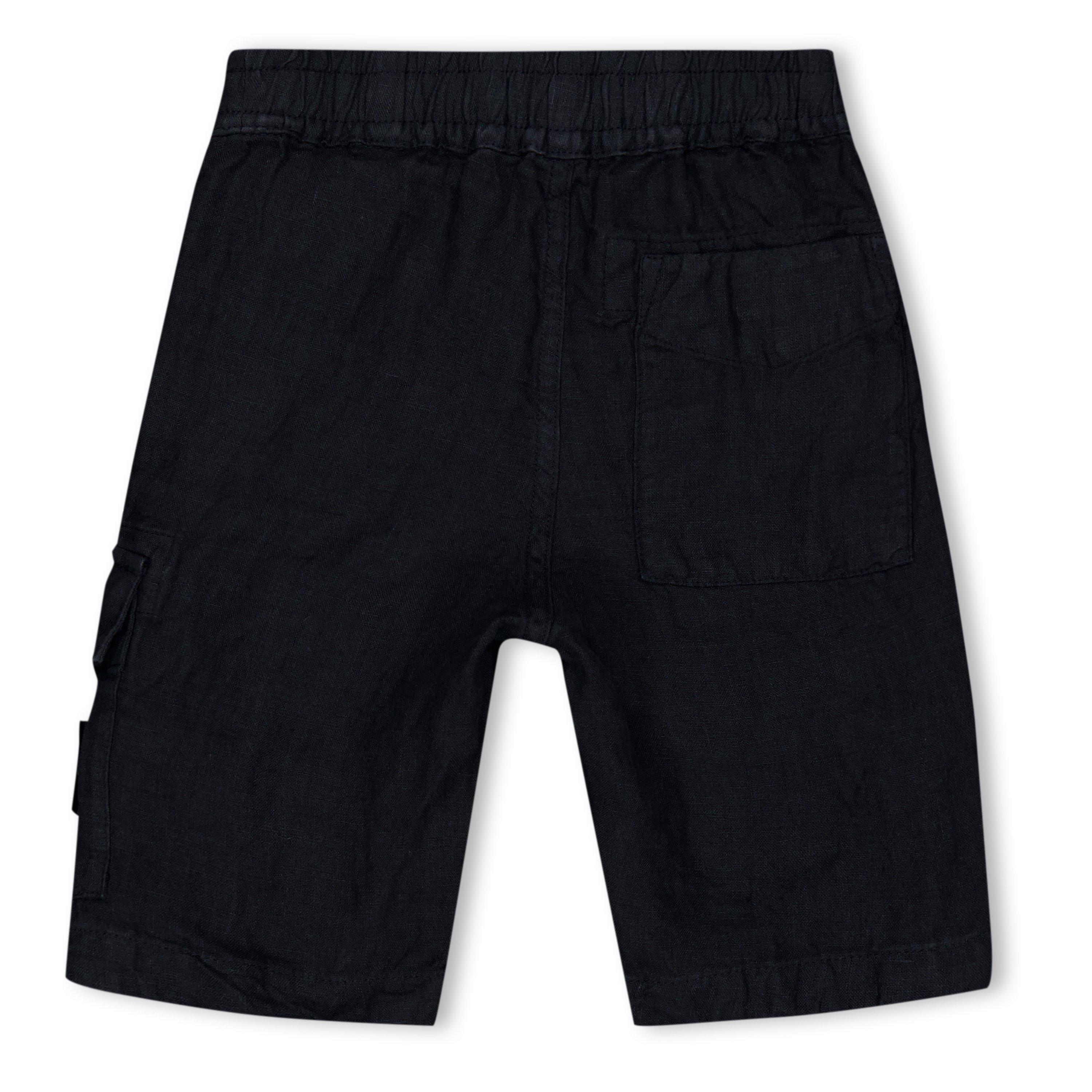 Navy V0020 - Stone Island - Stone Linen Shorts Jn62 - 2