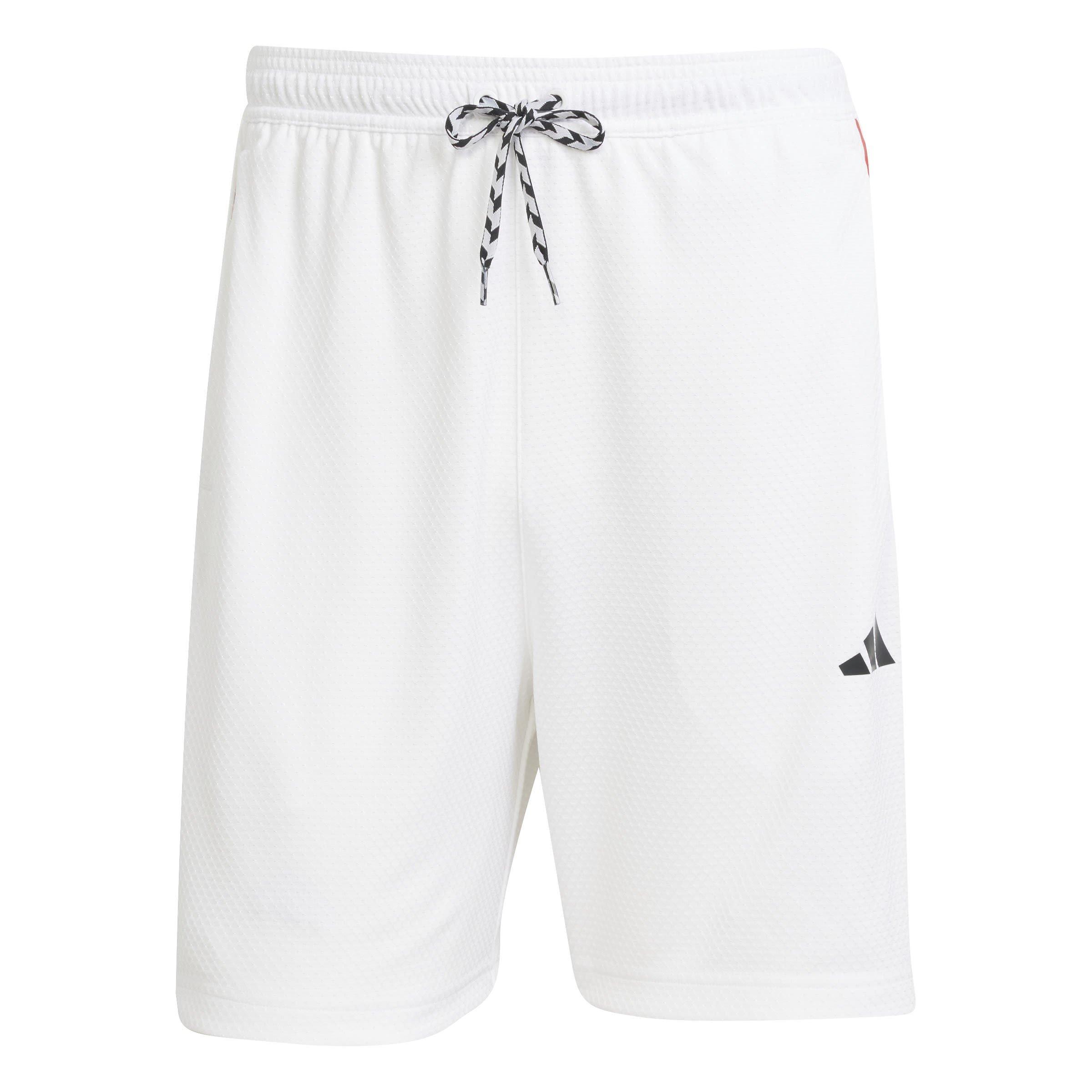 Wht/Grey/Red - adidas - Men's Tiro Jersey Jogger Shorts - 1