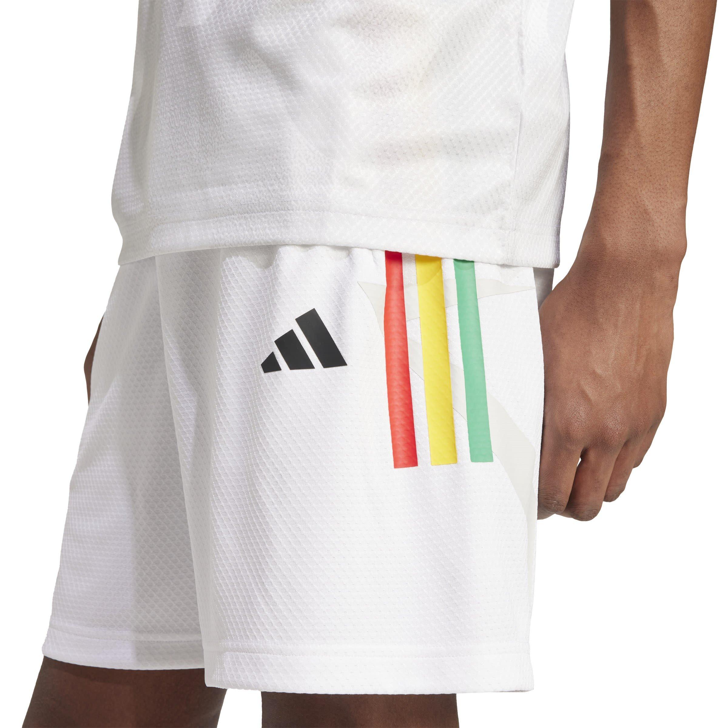 Wht/Grey/Red - adidas - Men's Tiro Jersey Jogger Shorts - 5