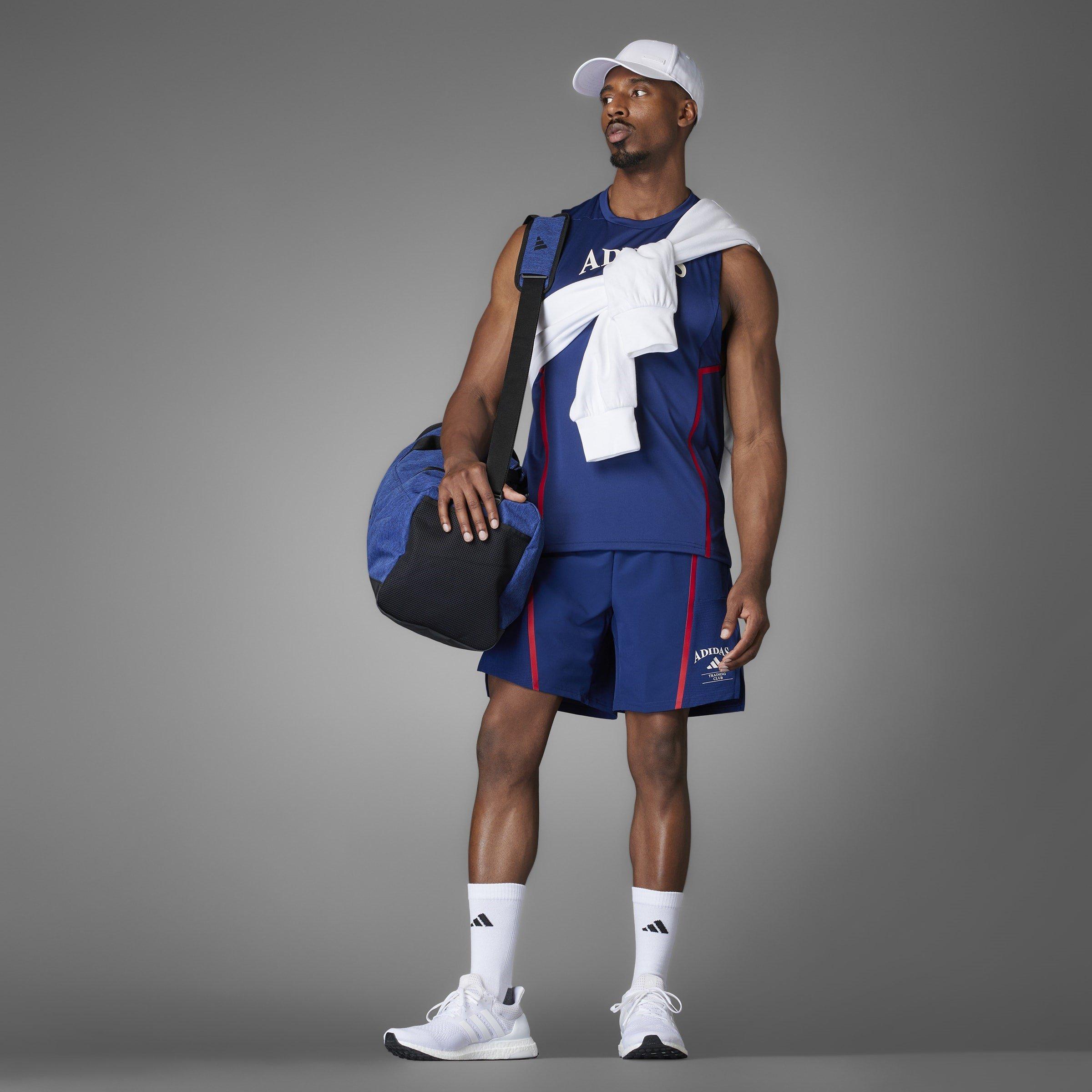 Dk Blue/White - adidas - Designed-for-Training Legacy Mens Performance Shorts - 9