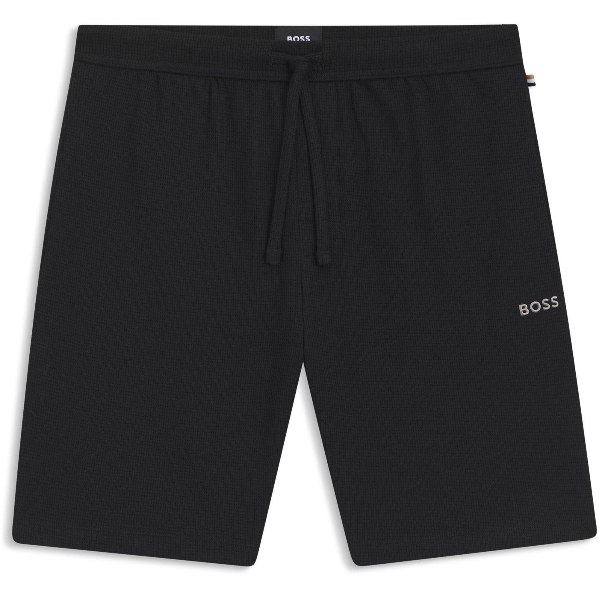 Boss Men's Bodywear Waffle Soft Texture Shorts - Black 001 - X Large