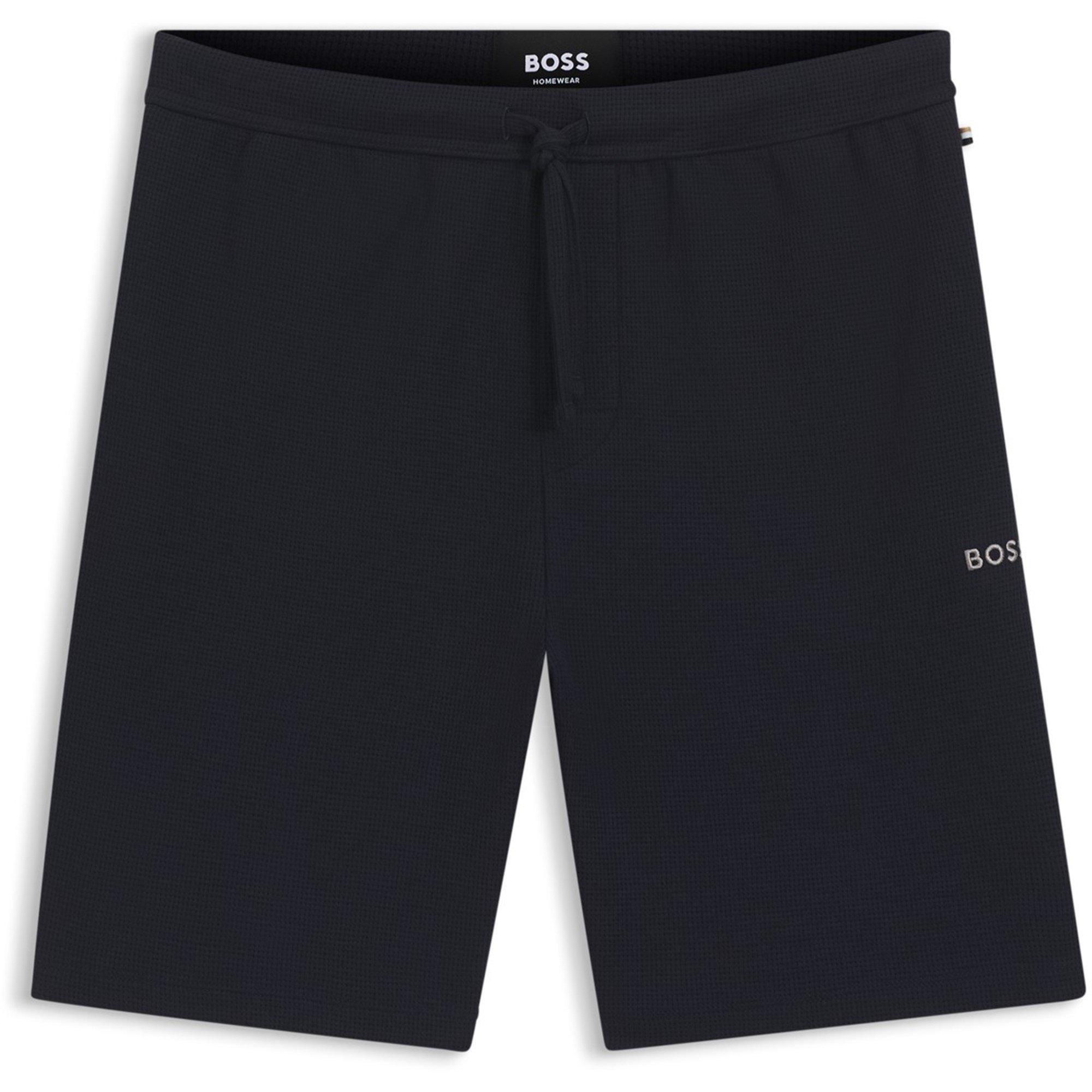 Boss Mens BOSS Bodywear Waffle Soft Texture Shorts - Navy 403 - Medium