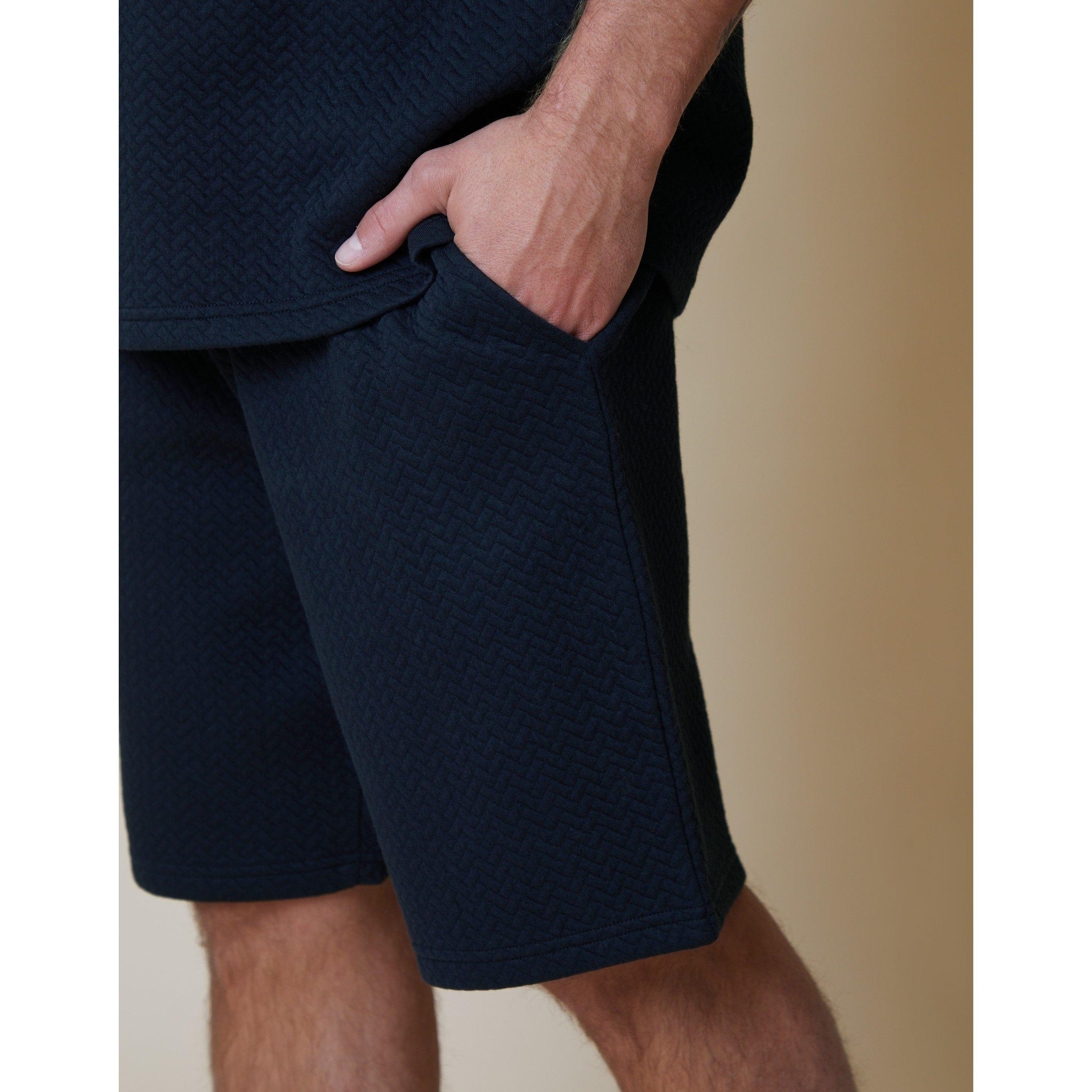 Threadbare Men's Fleece Jogger Shorts - Navy - 38W R