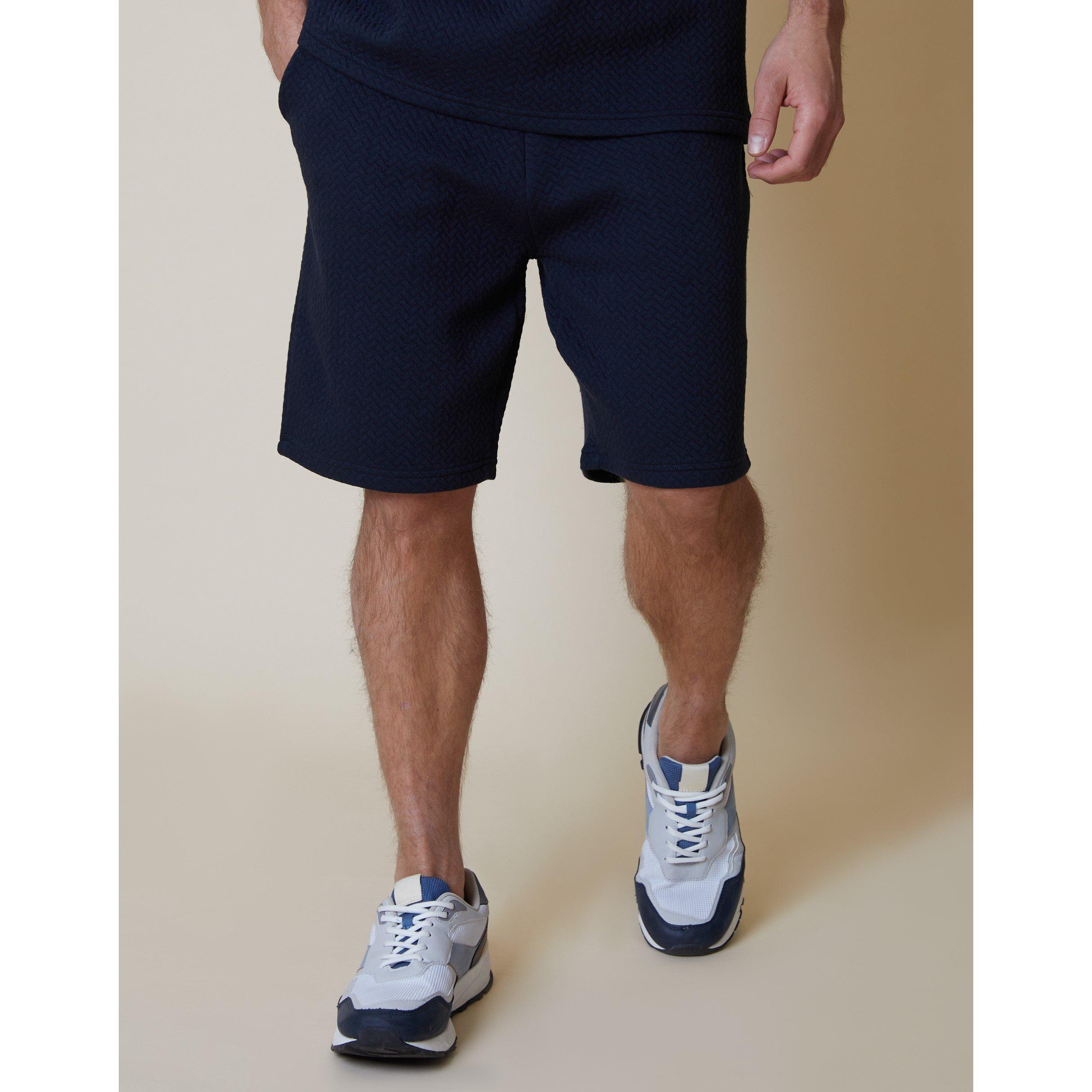 Marineblau - Threadbare - Fleece Jogger Shorts - 4