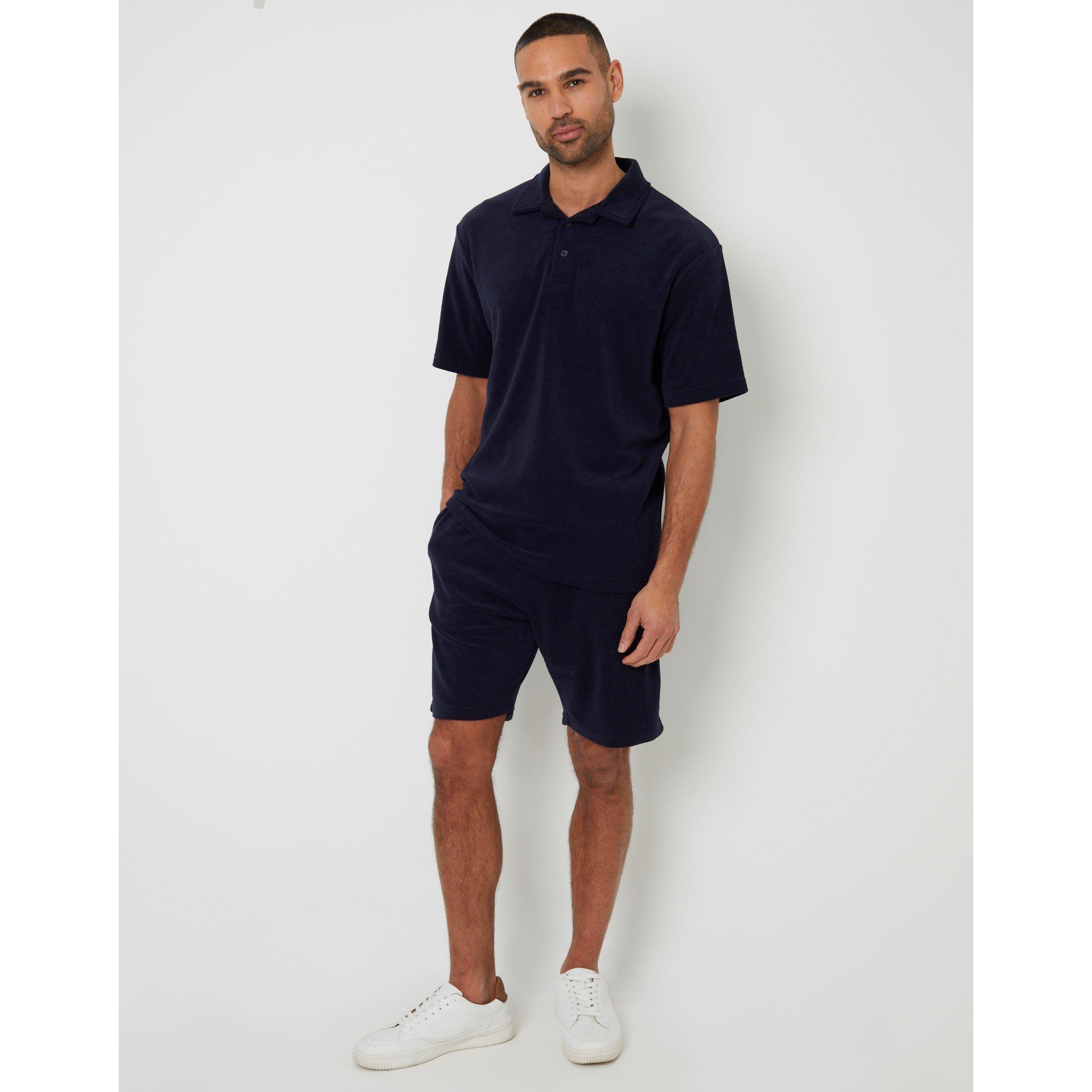 Marineblau - Threadbare - Fleece Jogger Shorts - 2