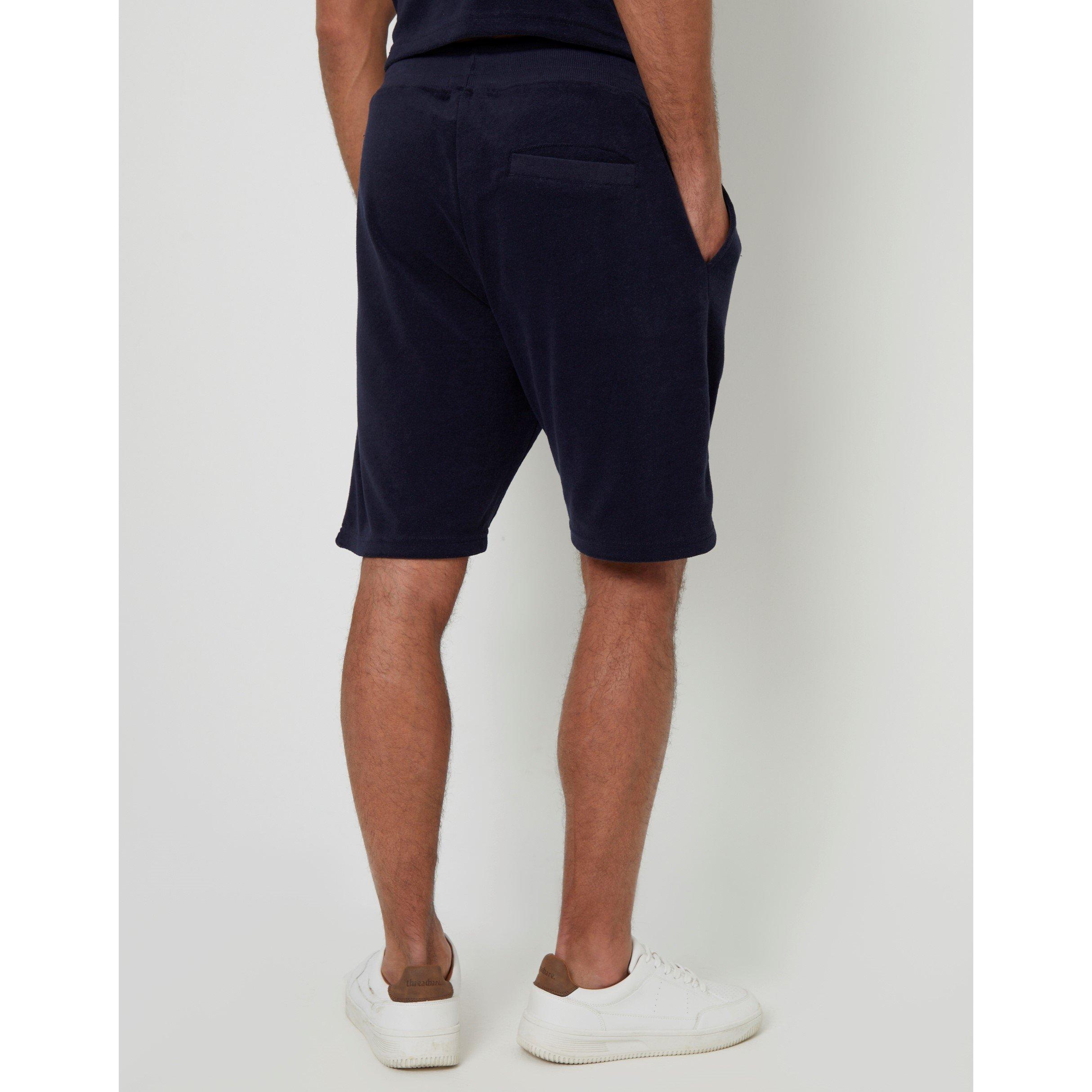Marineblau - Threadbare - Fleece Jogger Shorts - 3