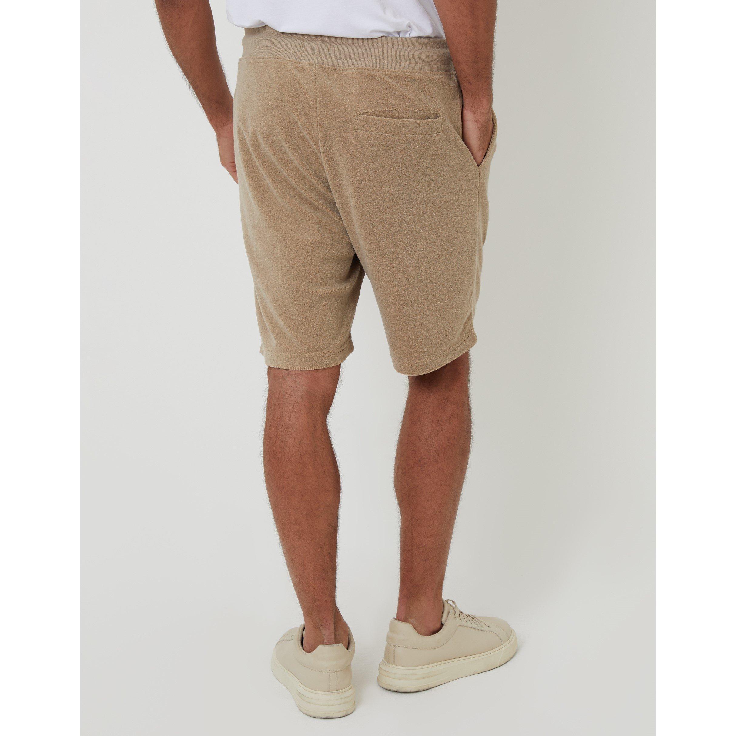 Mid Stone - Threadbare - Men's Fleece Jogger Shorts - 3