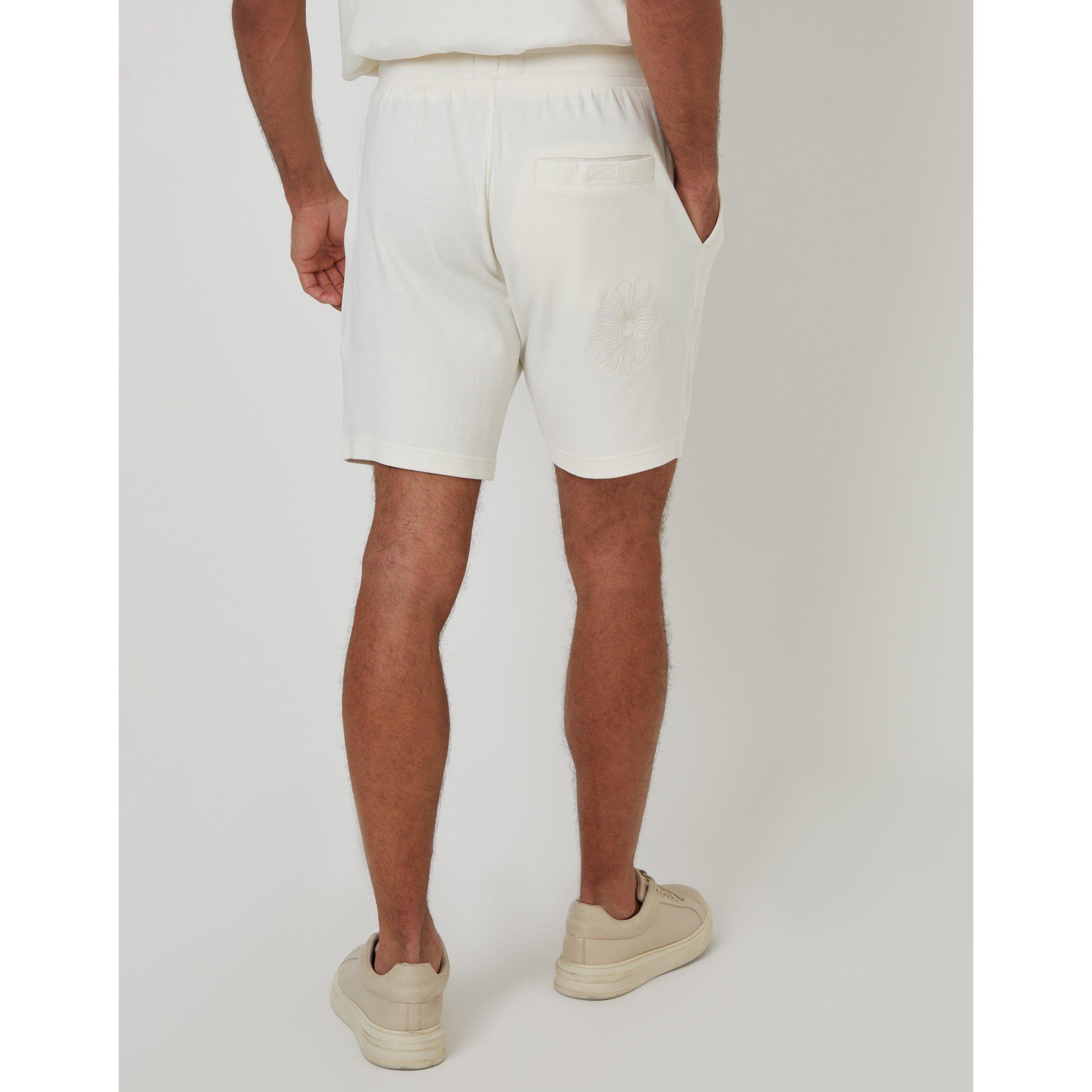 White - Threadbare - Men's Ardsley Fleece Jogger Shorts - 3
