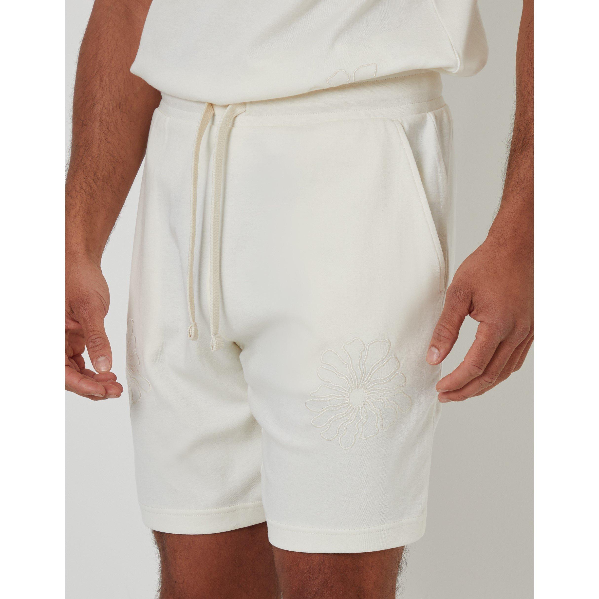 White - Threadbare - Men's Ardsley Fleece Jogger Shorts - 4