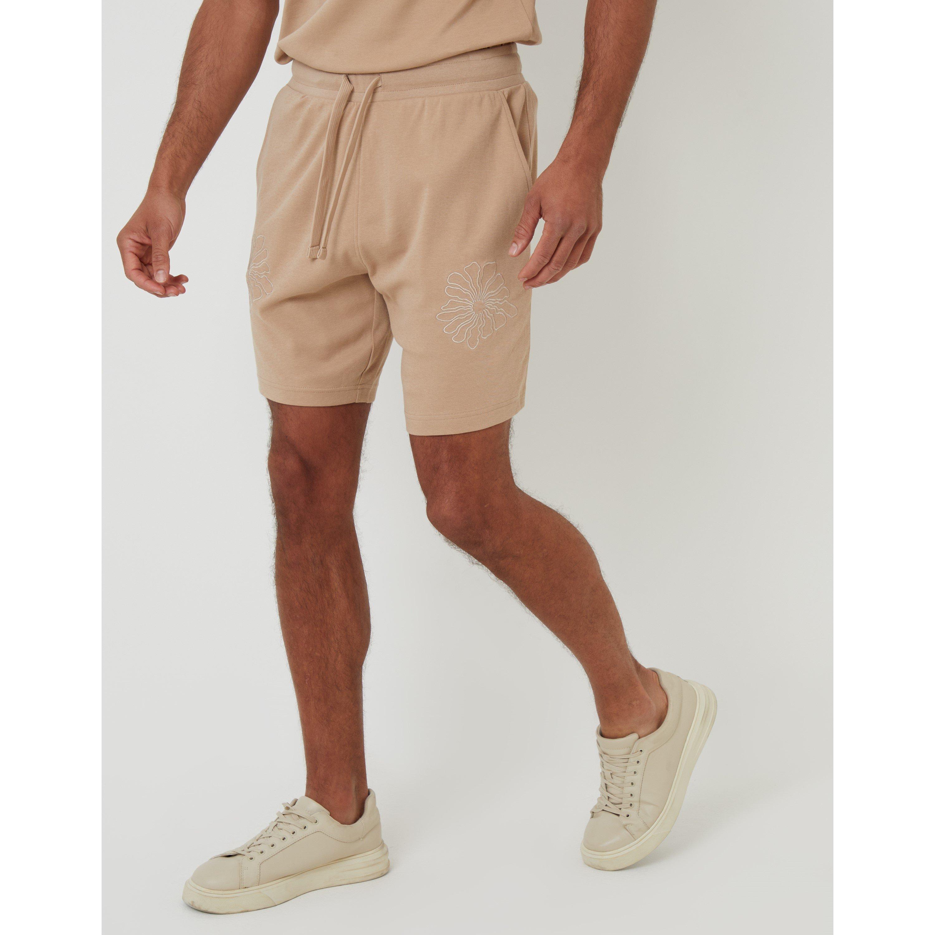 Threadbare Men's Ardsley Fleece Jogger Shorts - Stone - Large