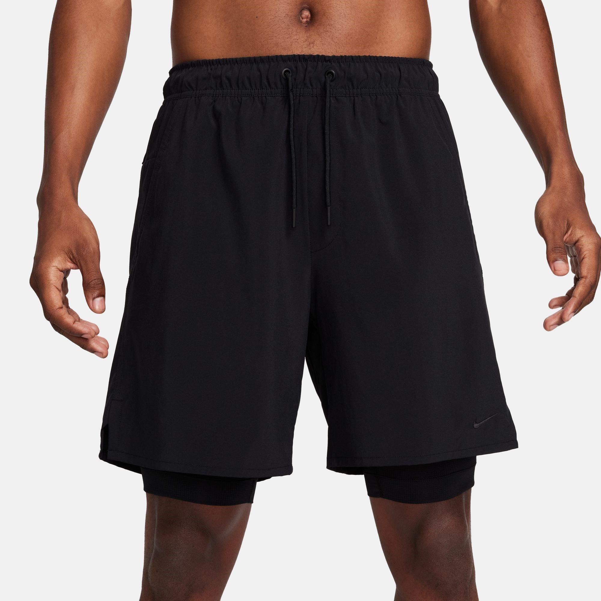 Black - Nike - Dri-FIT Unlimited Men's 7 2-in-1 Woven Fitness Shorts - 1