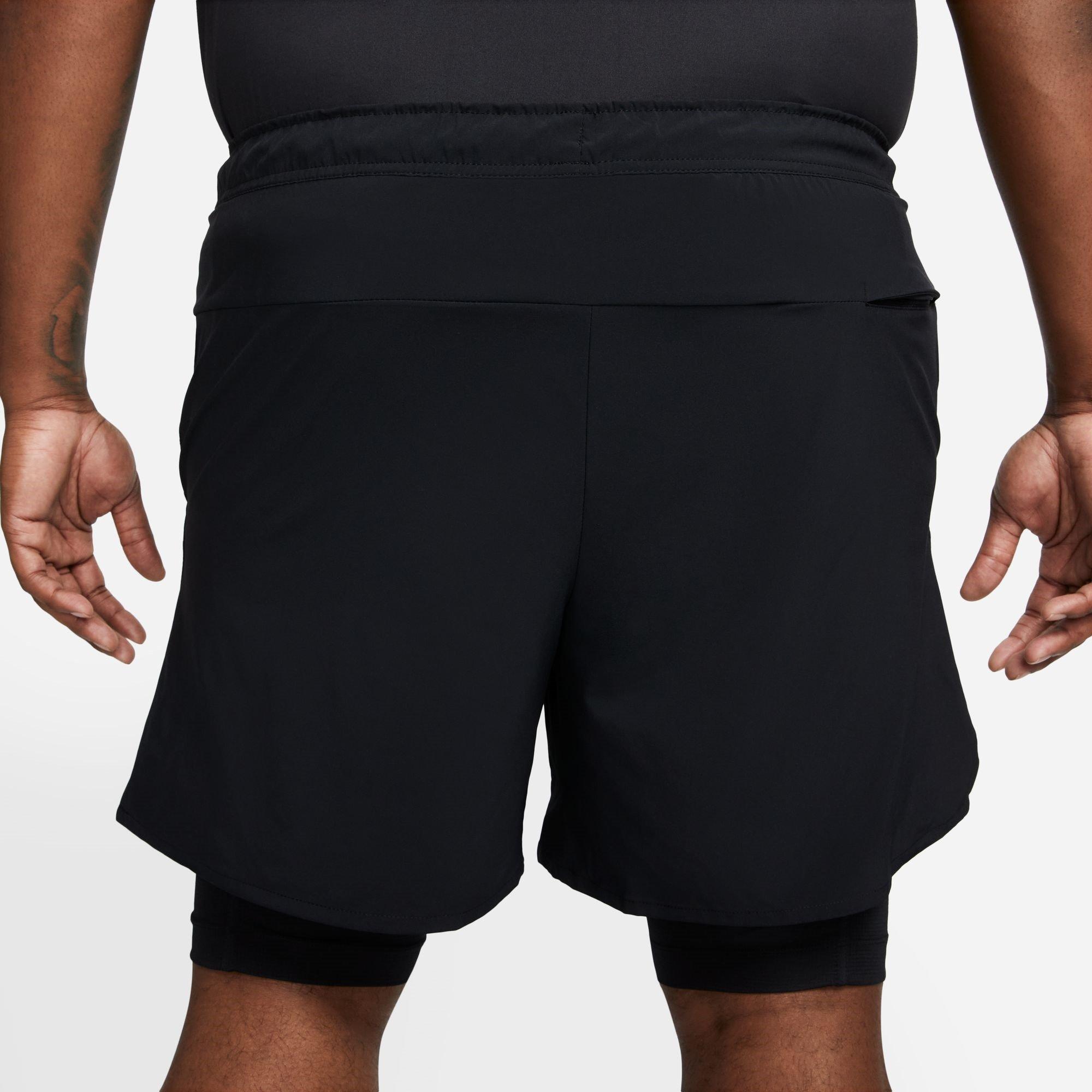 Schwarz - Nike - Dri-FIT Unlimited Men's 7 2-in-1 Woven Fitness Shorts - 12
