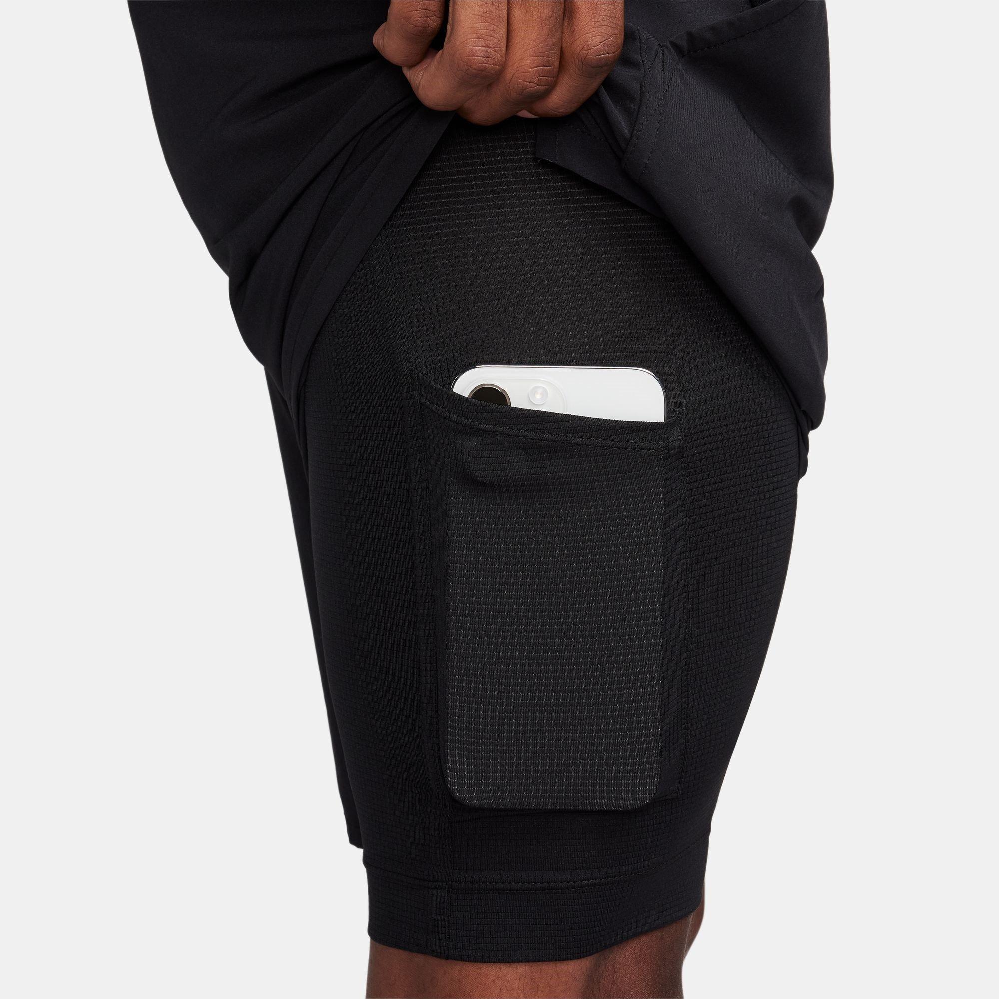 Schwarz - Nike - Dri-FIT Unlimited Men's 7 2-in-1 Woven Fitness Shorts - 8