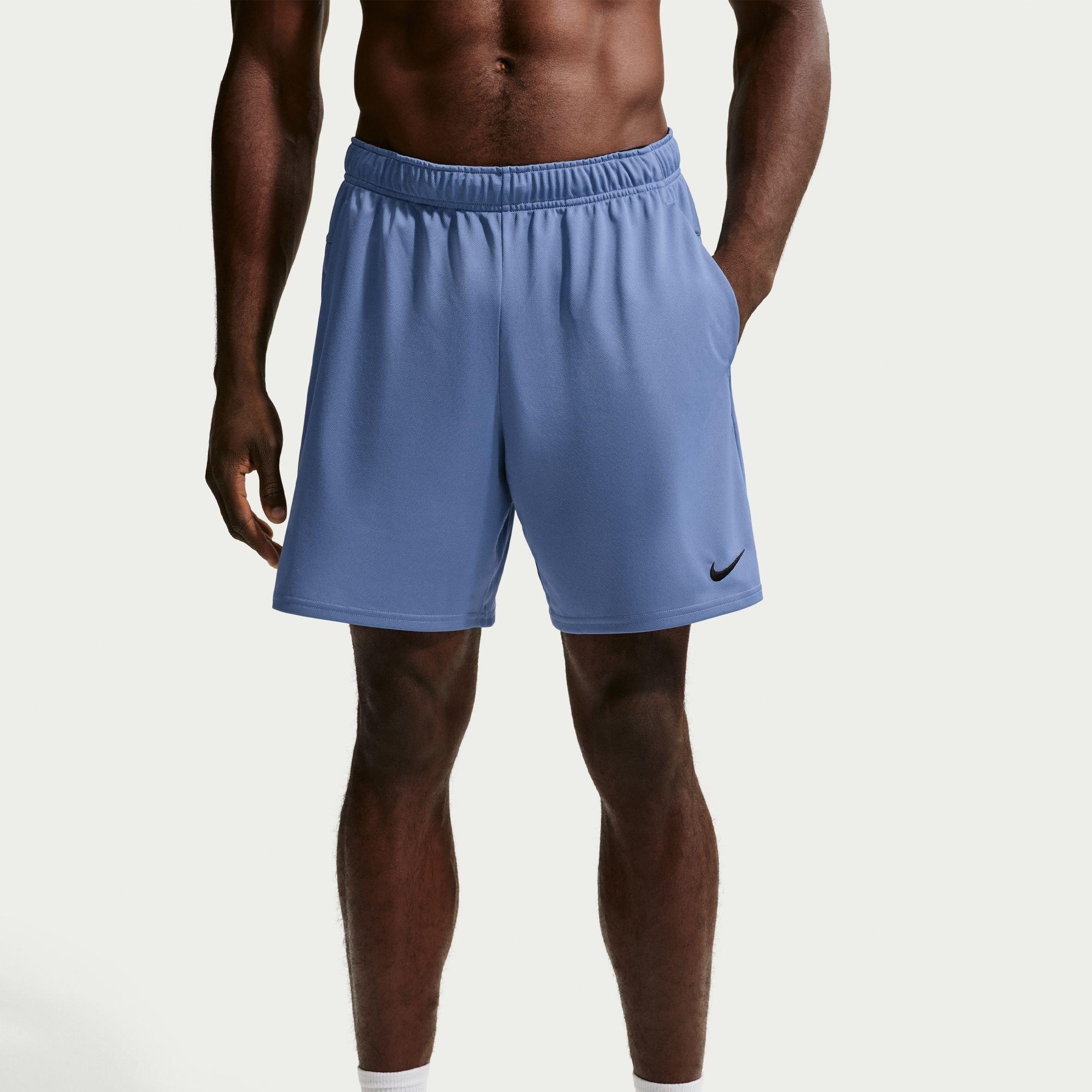 Nike Men's Dri-Fit Totality 7 Unlined Knit Fitness Shorts - Indigo Storm - L