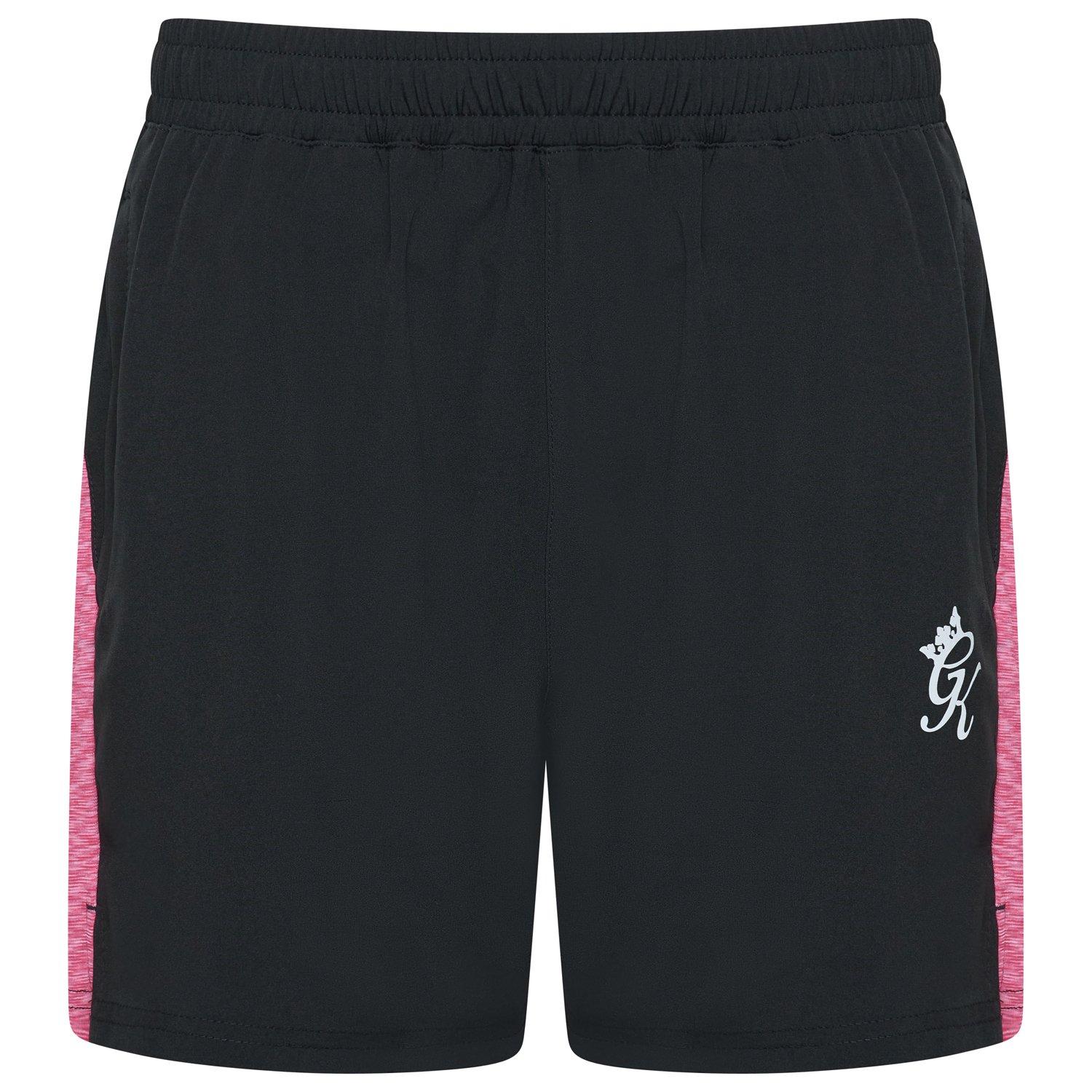 Gym King Men's Energy Space Dye Performance Gym Shorts - Blackhot Pink - X Large