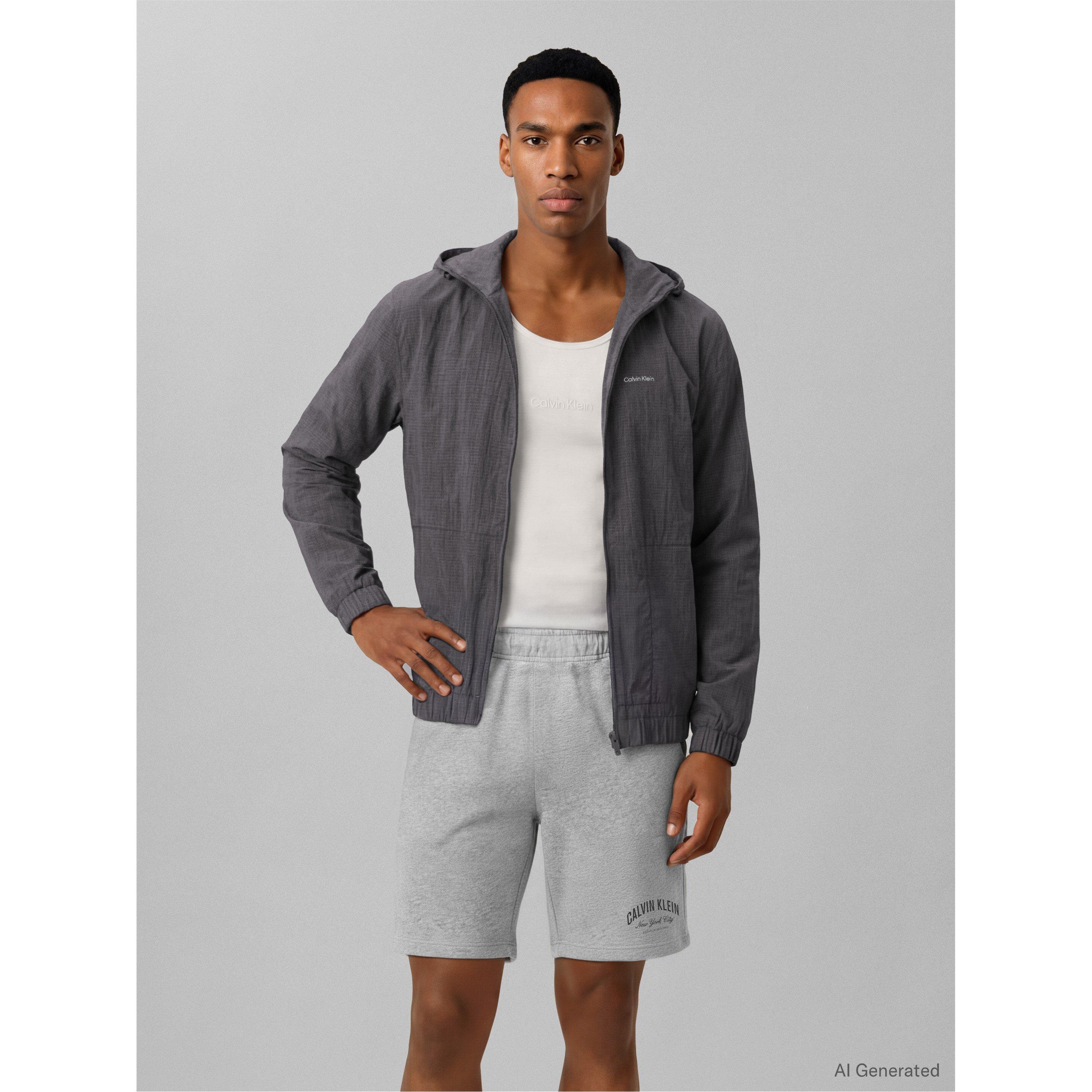 Calvin Klein Jeans Men's Fleece Jogger Shorts - Heroic Grey Htr - XL