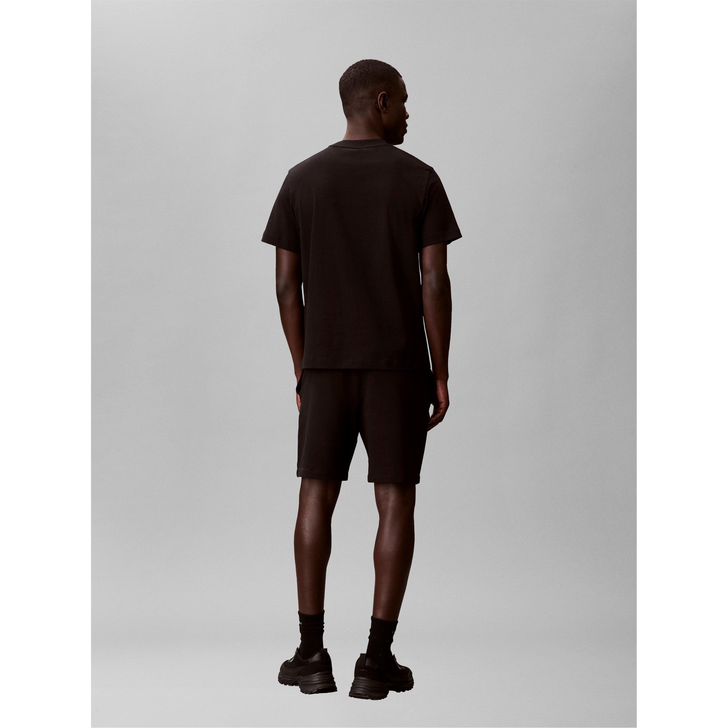 Noir - Calvin Klein Jeans - Men's Woven Badge Fleece Jogger Shorts - 6