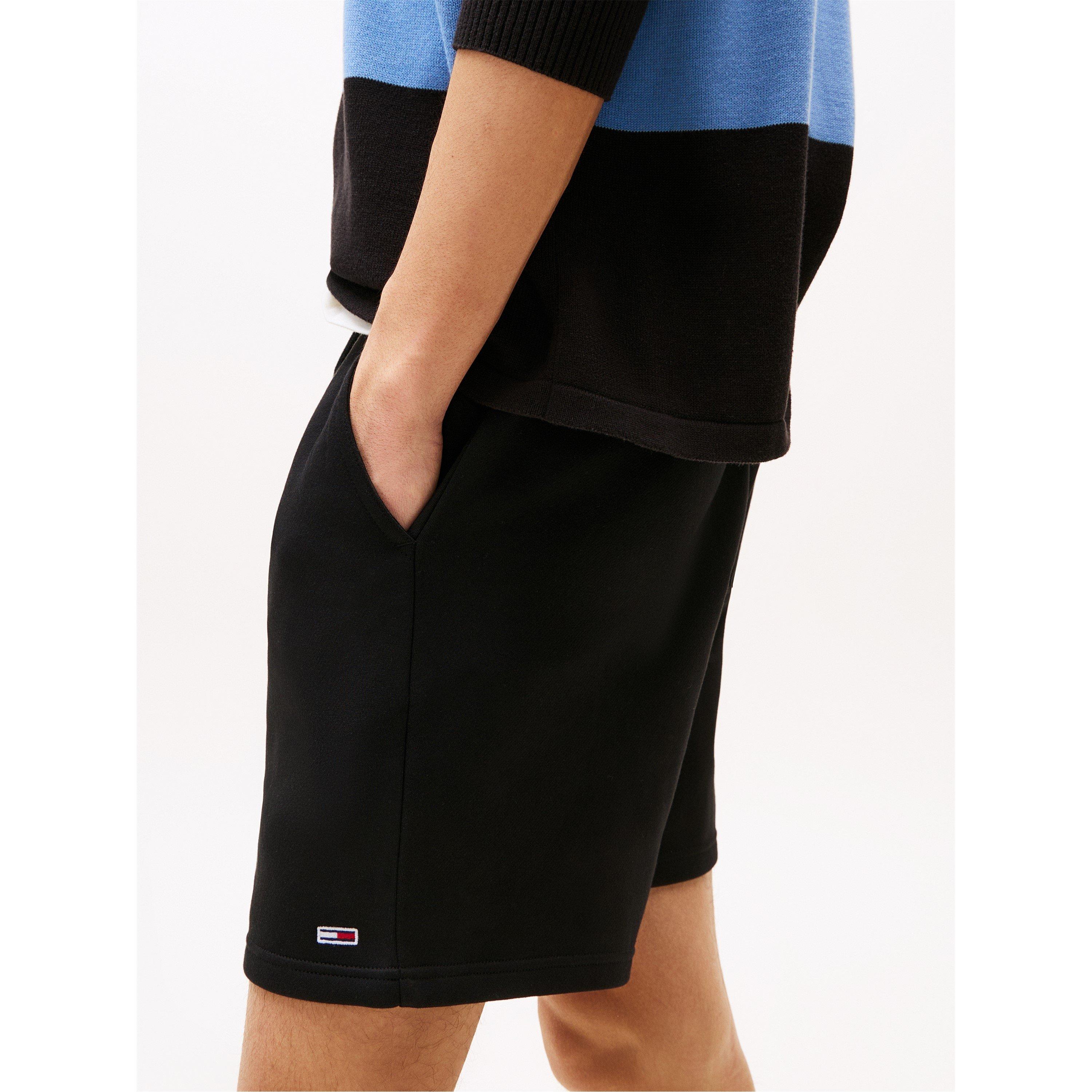Black - Tommy Jeans - TJ FlagFleece Short Sn63 - 3