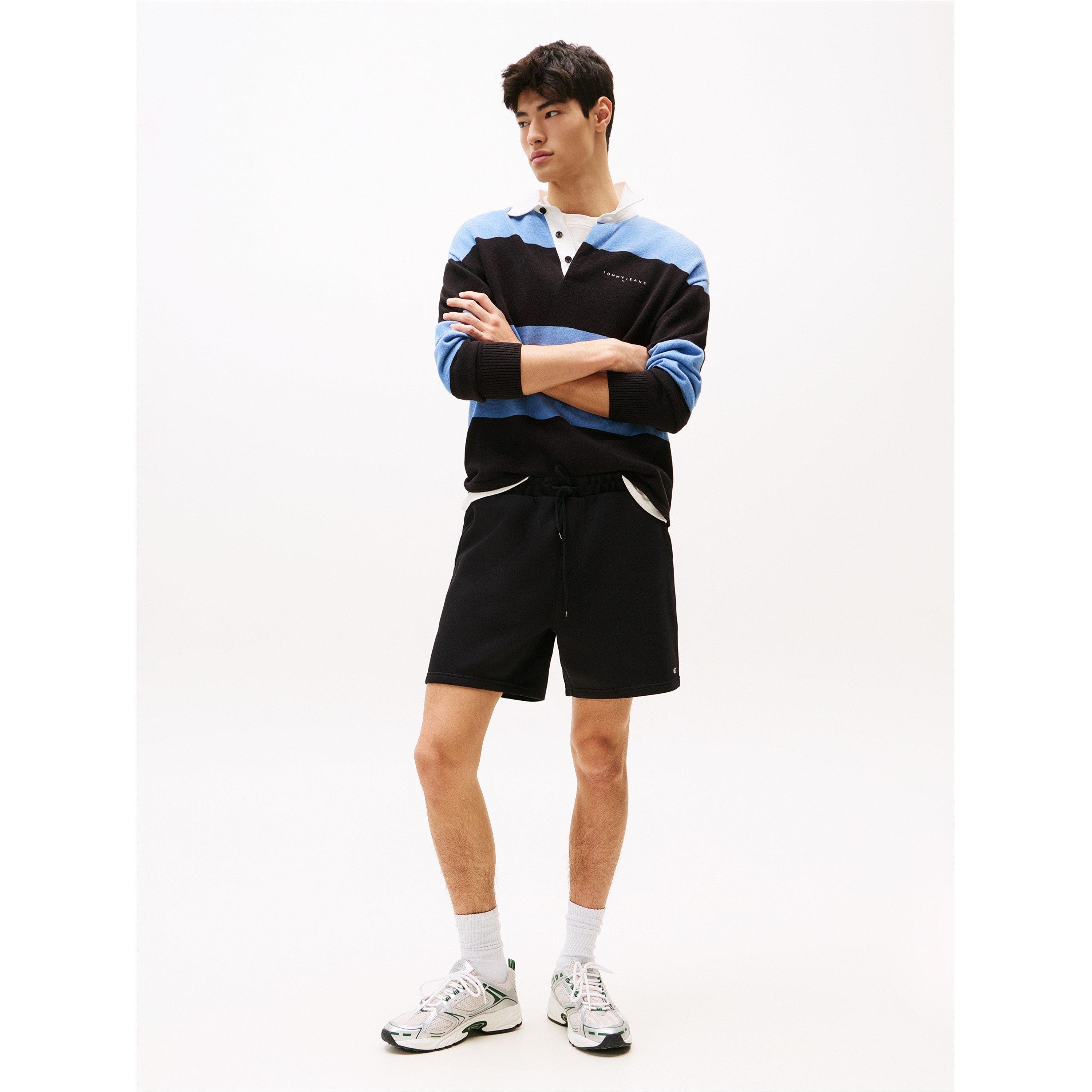 Black - Tommy Jeans - TJ FlagFleece Short Sn63 - 4