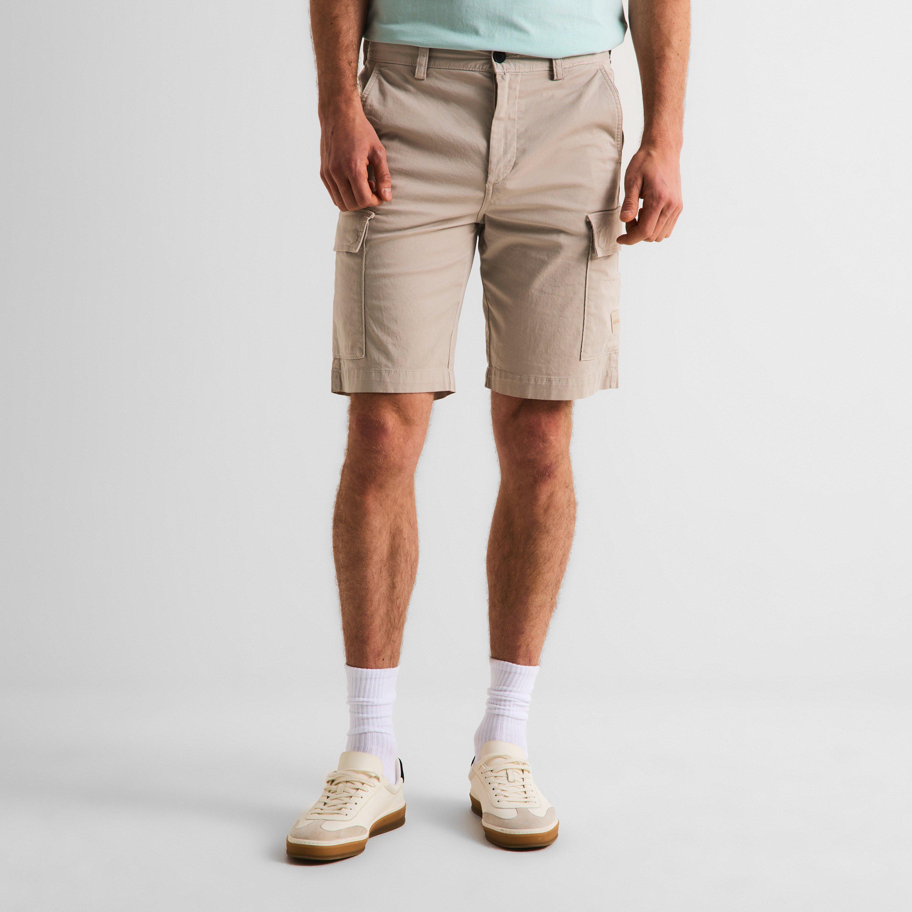 Light Grey 070 - Boss - Mens BOSS ORANGE Cargo Shorts with Logo Detail - 3