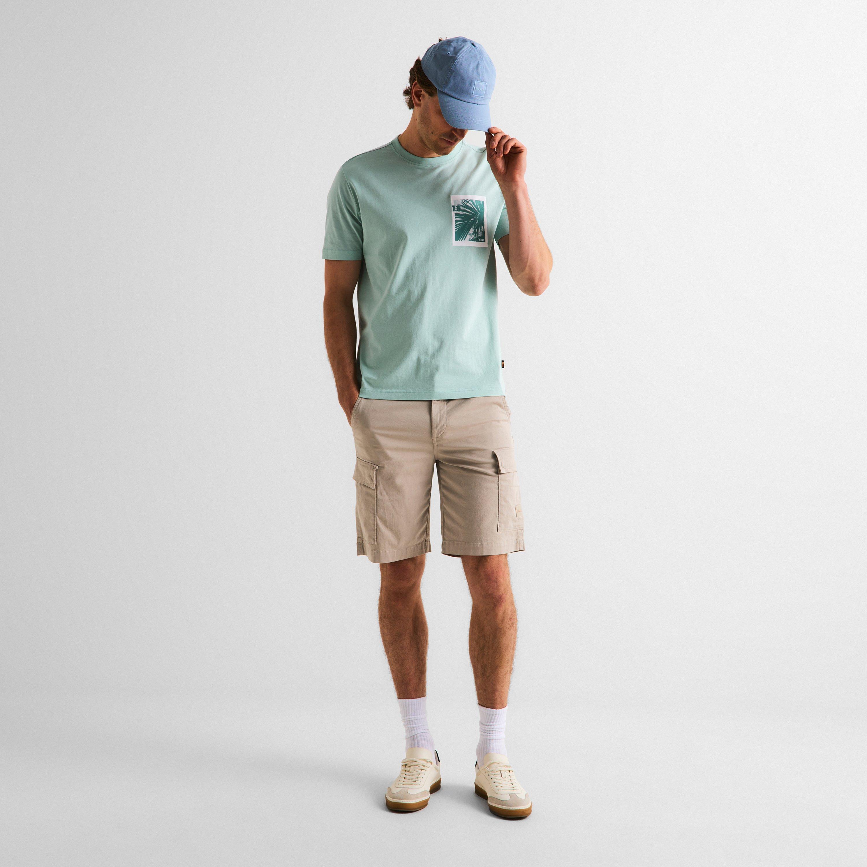 Light Grey 070 - Boss - Mens BOSS ORANGE Cargo Shorts with Logo Detail - 6