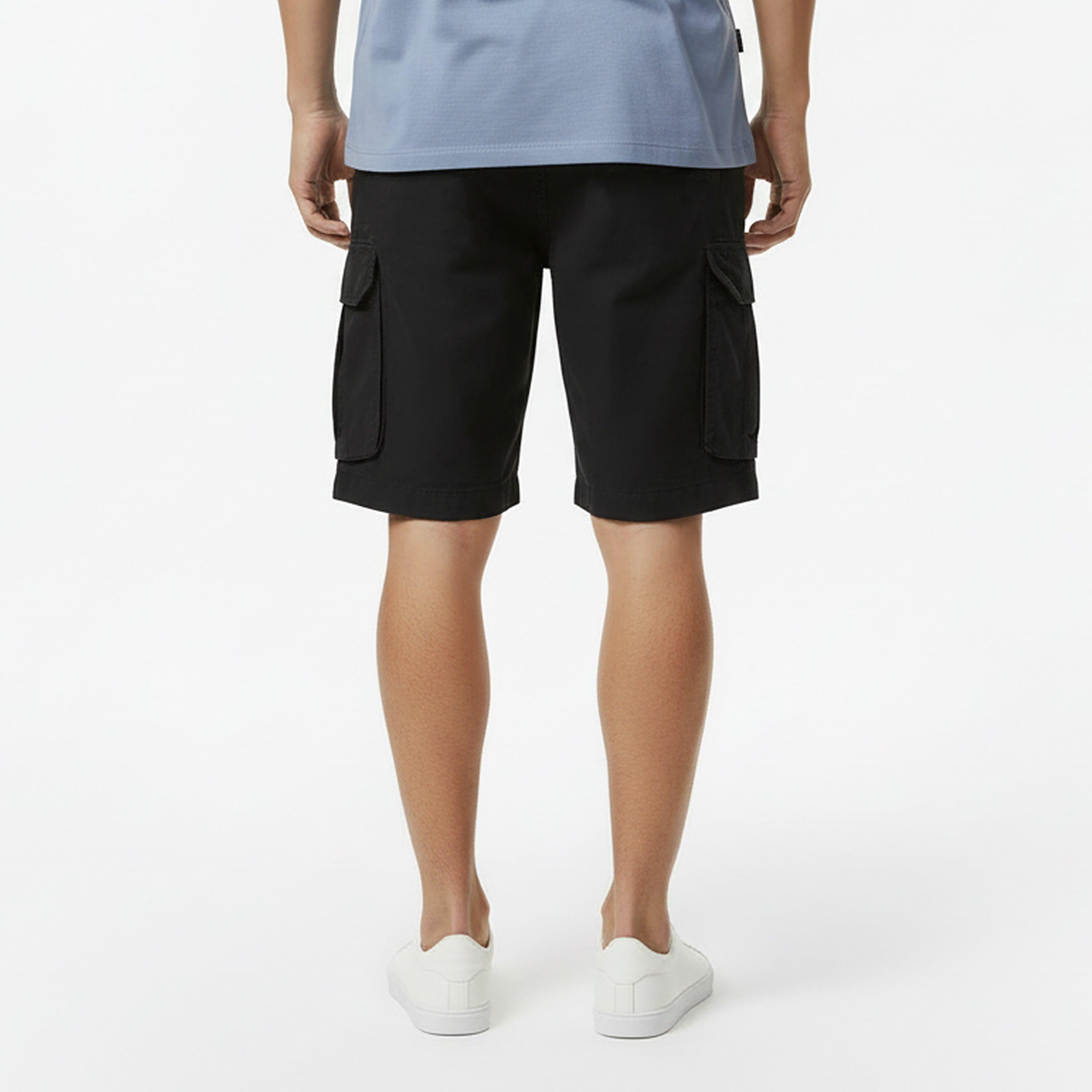 Black 001 - Boss - Mens BOSS ORANGE Cargo Shorts with Logo Detail - 4