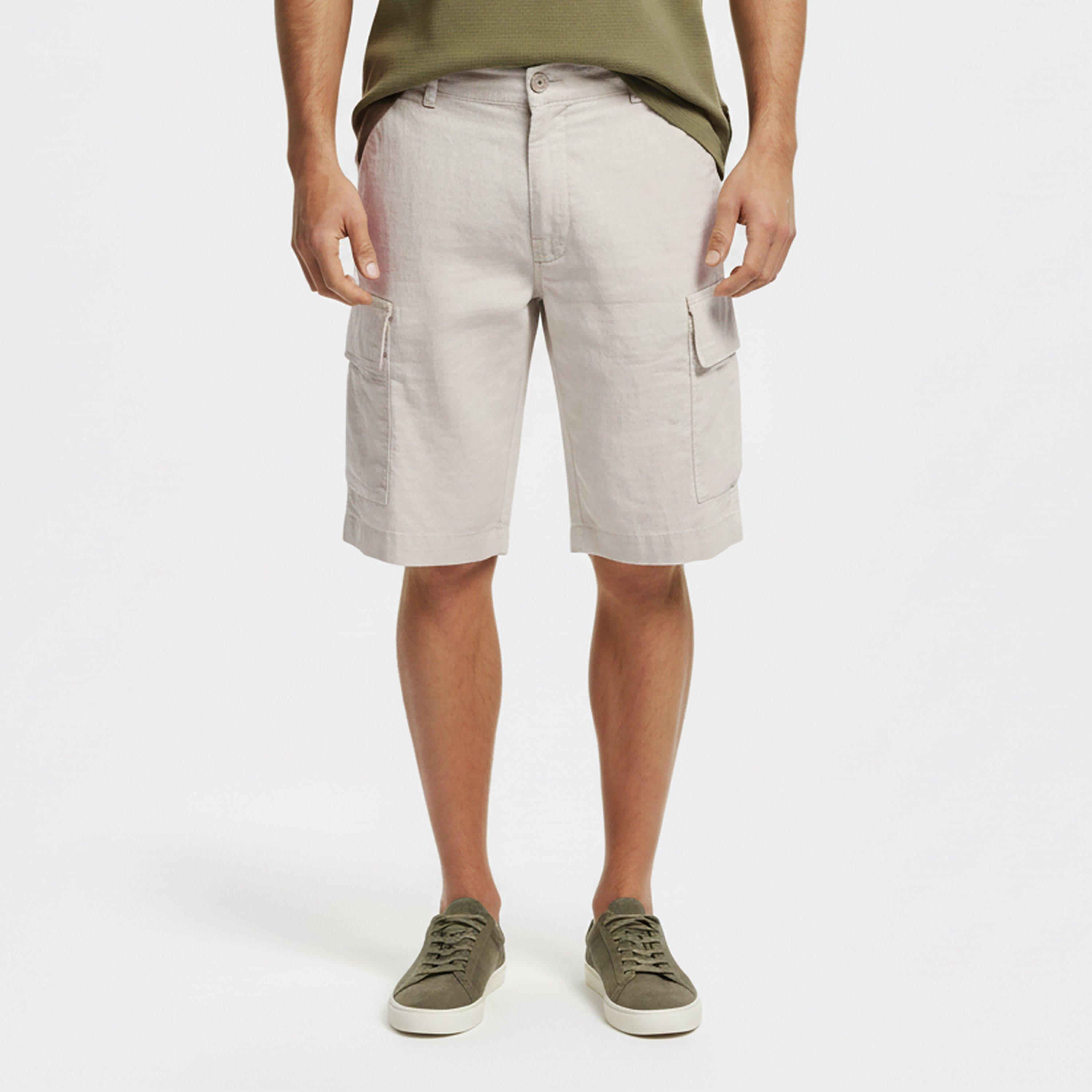 Light Grey 070 - Boss - Men's Cargo Shorts - 3